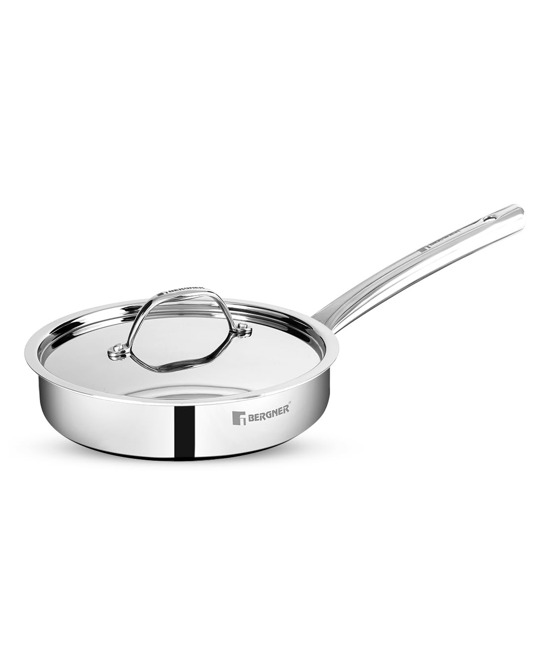 BERGNER Tripro TriPly Stainless Steel 22cm (2.1 L) Sautepan with Lid/Deep Frypan, Ergonomic Stay Cool Handle, Induction Bottom and Gas Stove Ready,Metal Spatula Friendly (5-Year Warranty)-picture-23
