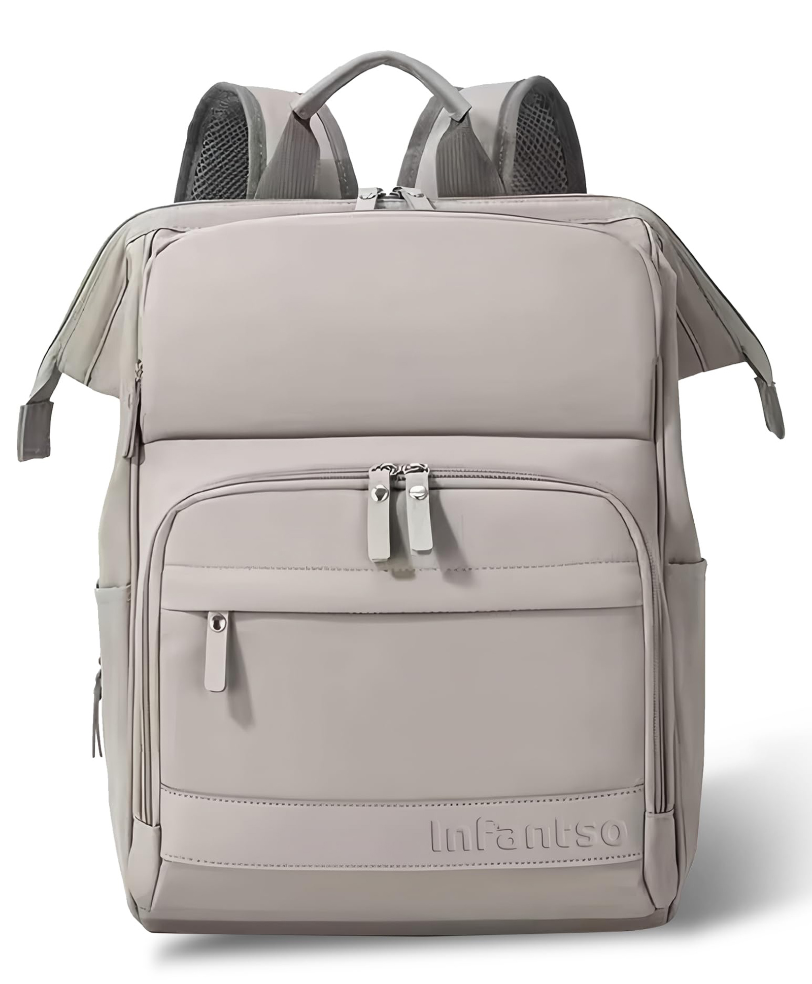 Infantso Multifunctional Waterproof Diaper Backpack For Mothers For Travel -Grey-image-37
