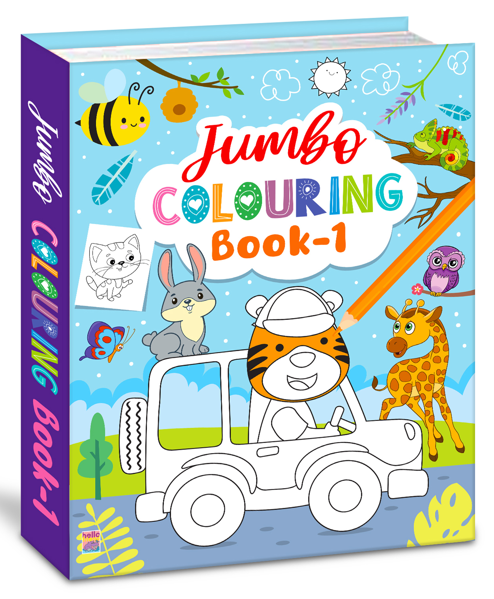 Jumbo Colouring Book 1 Paperback by Hellofriend books - English-image-30