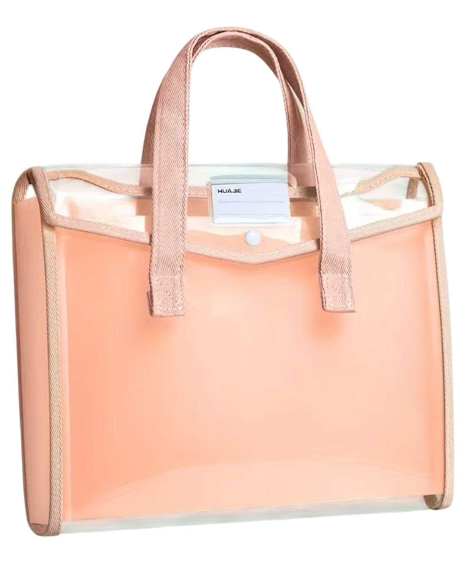 FunBlast A4 File Folder Bag with Button Lock for Papers & Documents Use Peach-picture-5