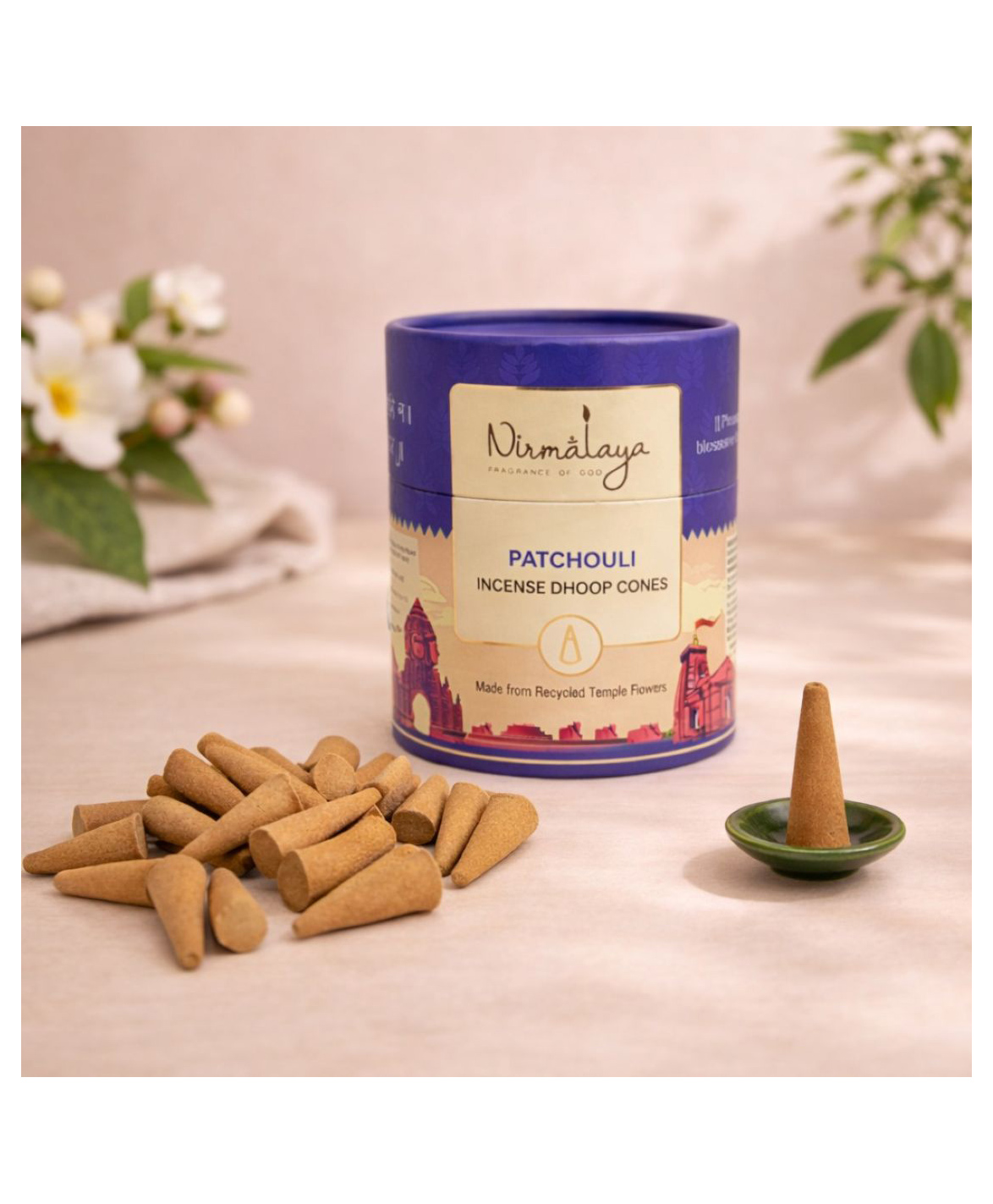 Nirmalaya Patchouli Incense Cones 60 Units-image-37