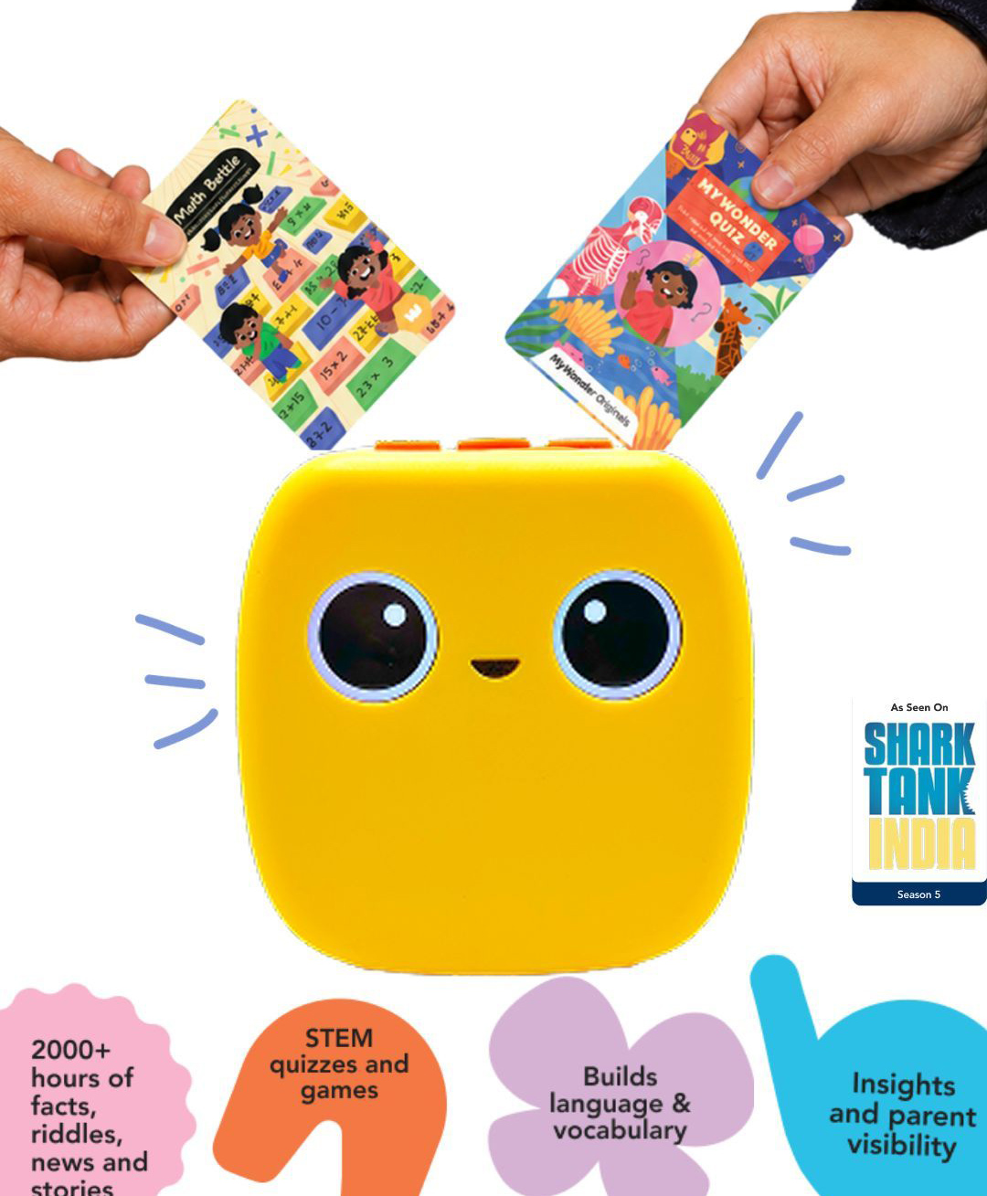 MyWonder AI Learning Device Starter Pack Screen-Free Voice Learning Companion,Builds Critical Thinking & Skills,Safe AI, Screen Free,STEAM Content, Learning Games, Activities,Gift - Multicolor-image-6