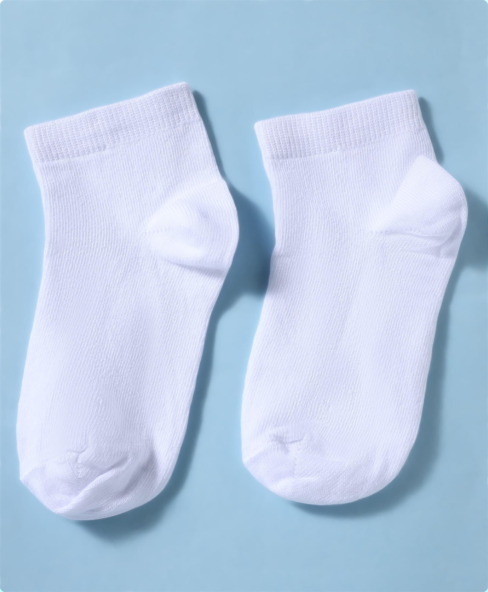 Mustang Cotton Knit Ankle Length Solid Colour School Socks - White-image-30