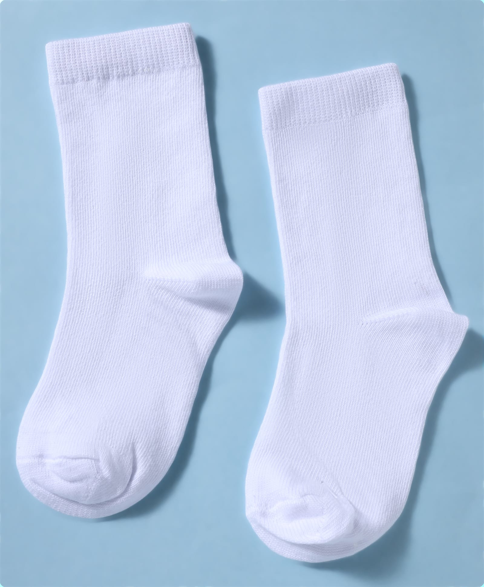 Mustang Cotton Knit Full Length Solid Colour School Socks - White-image-31