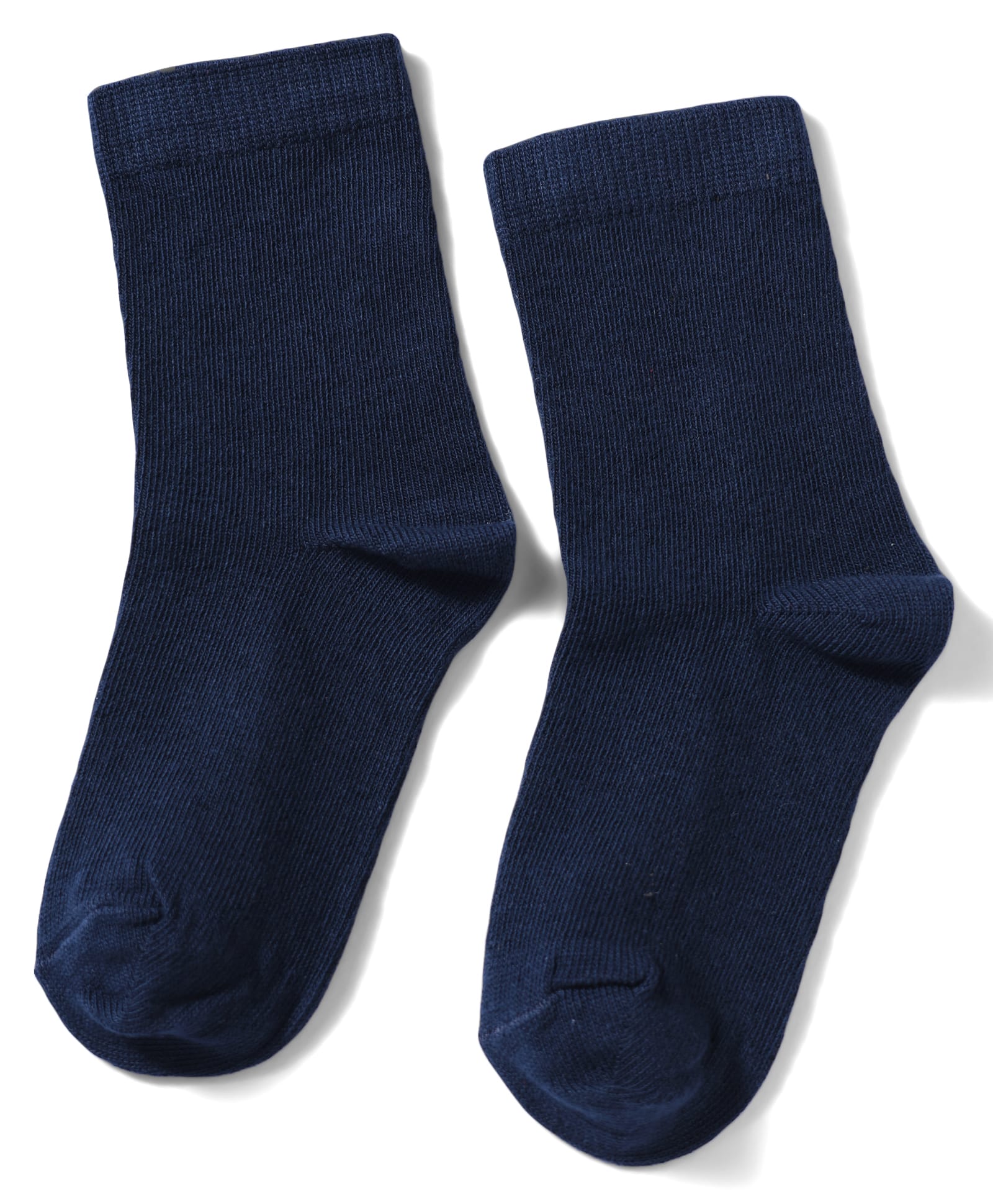 Mustang Cotton Knit Full Length Solid Colour School Socks - Navy-image-30