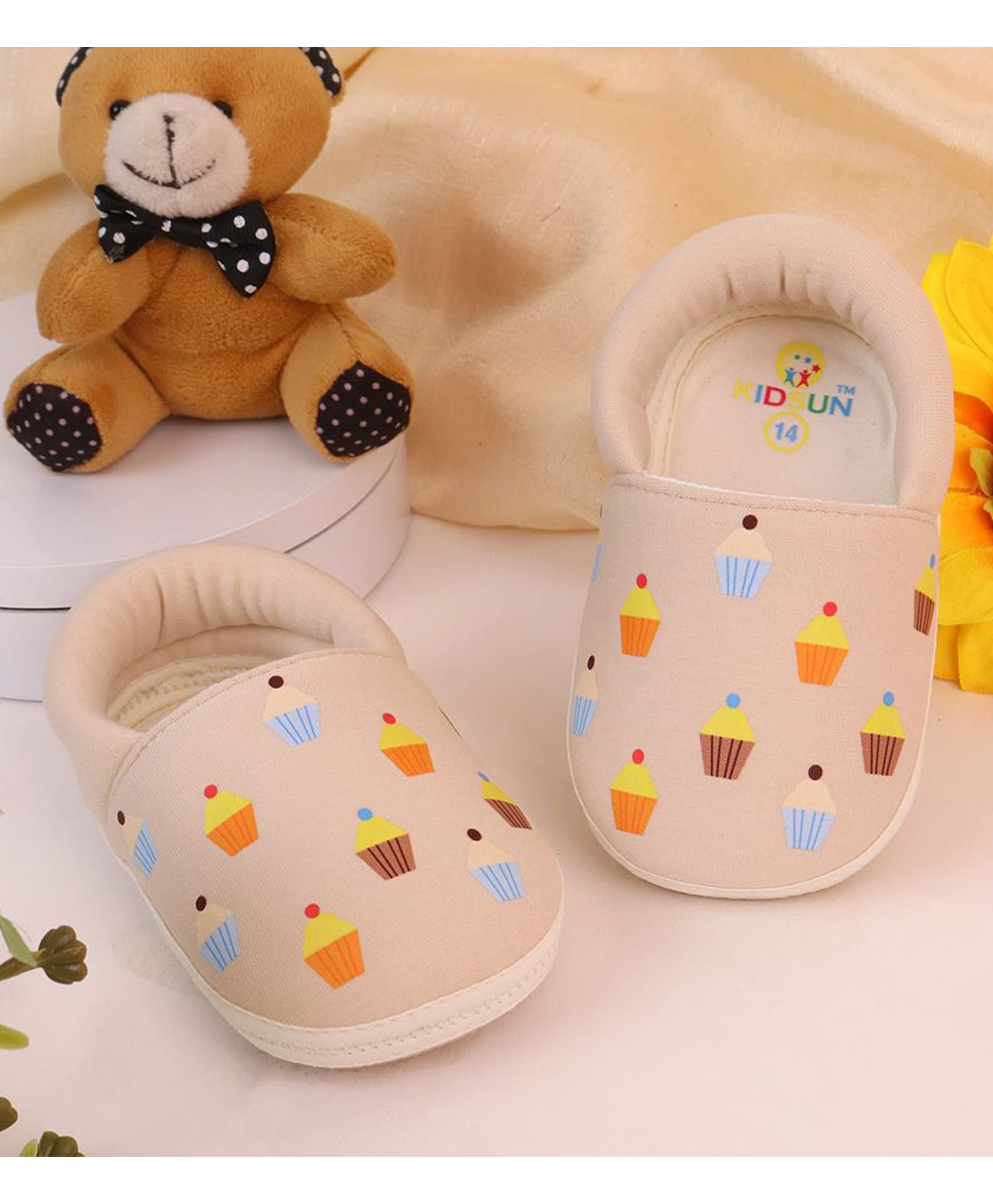 KIDSUN Ice Cream Printed Slip On Booties - Light Grey-picture-27