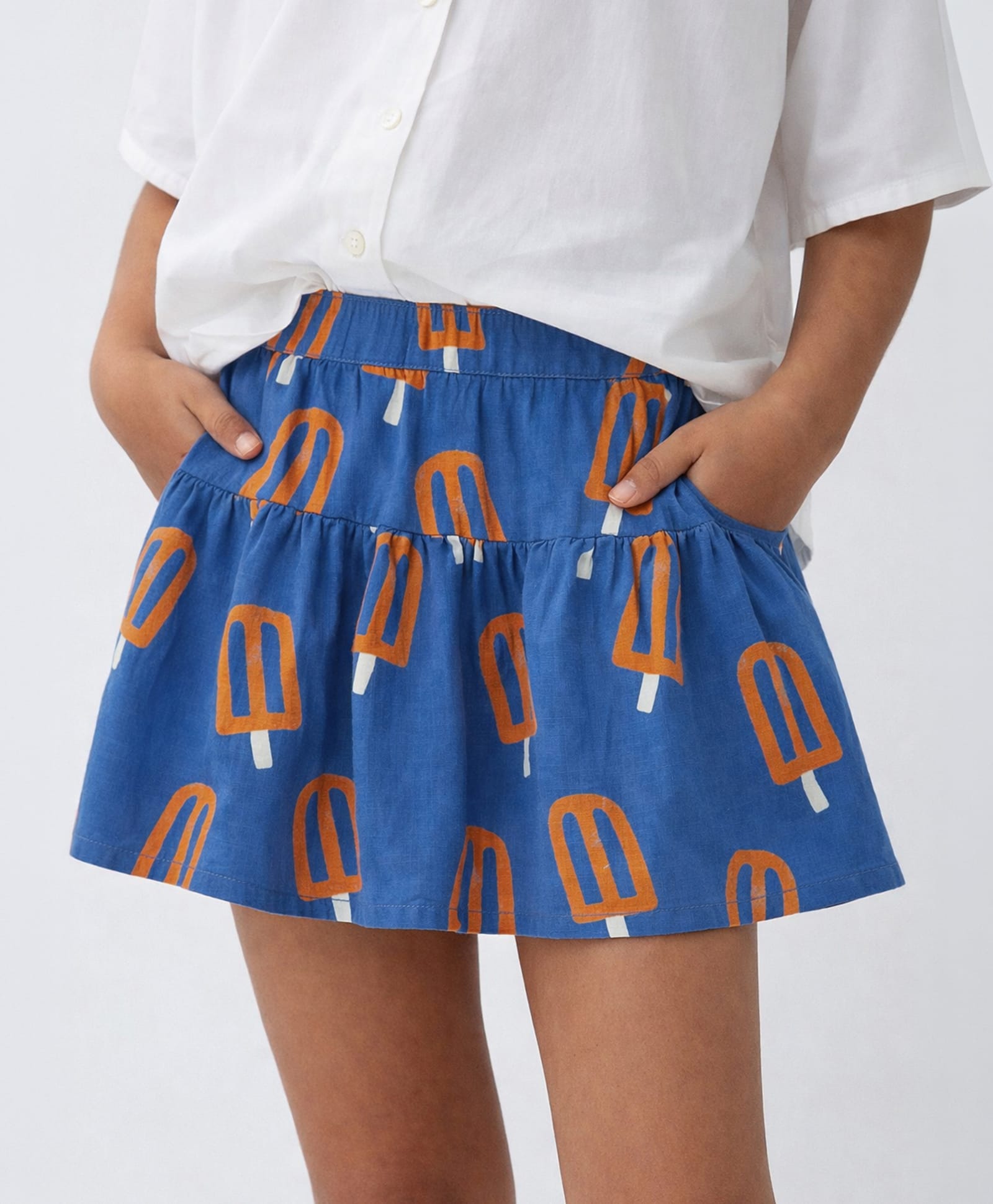 Somersault Cotton Woven Popsicle Printed Skirt - Blue-picture-26