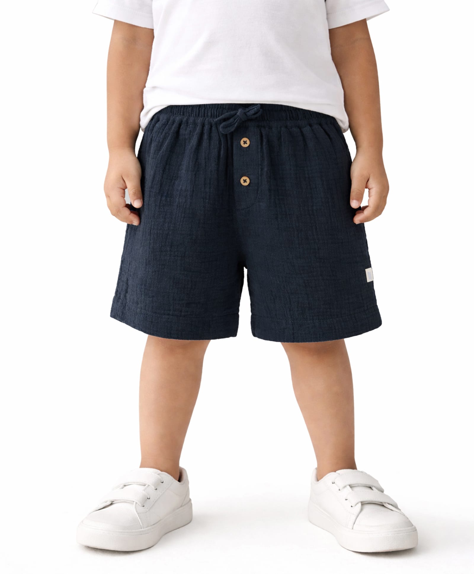 Somersault Cotton Woven Solid shorts - Blue-image-45