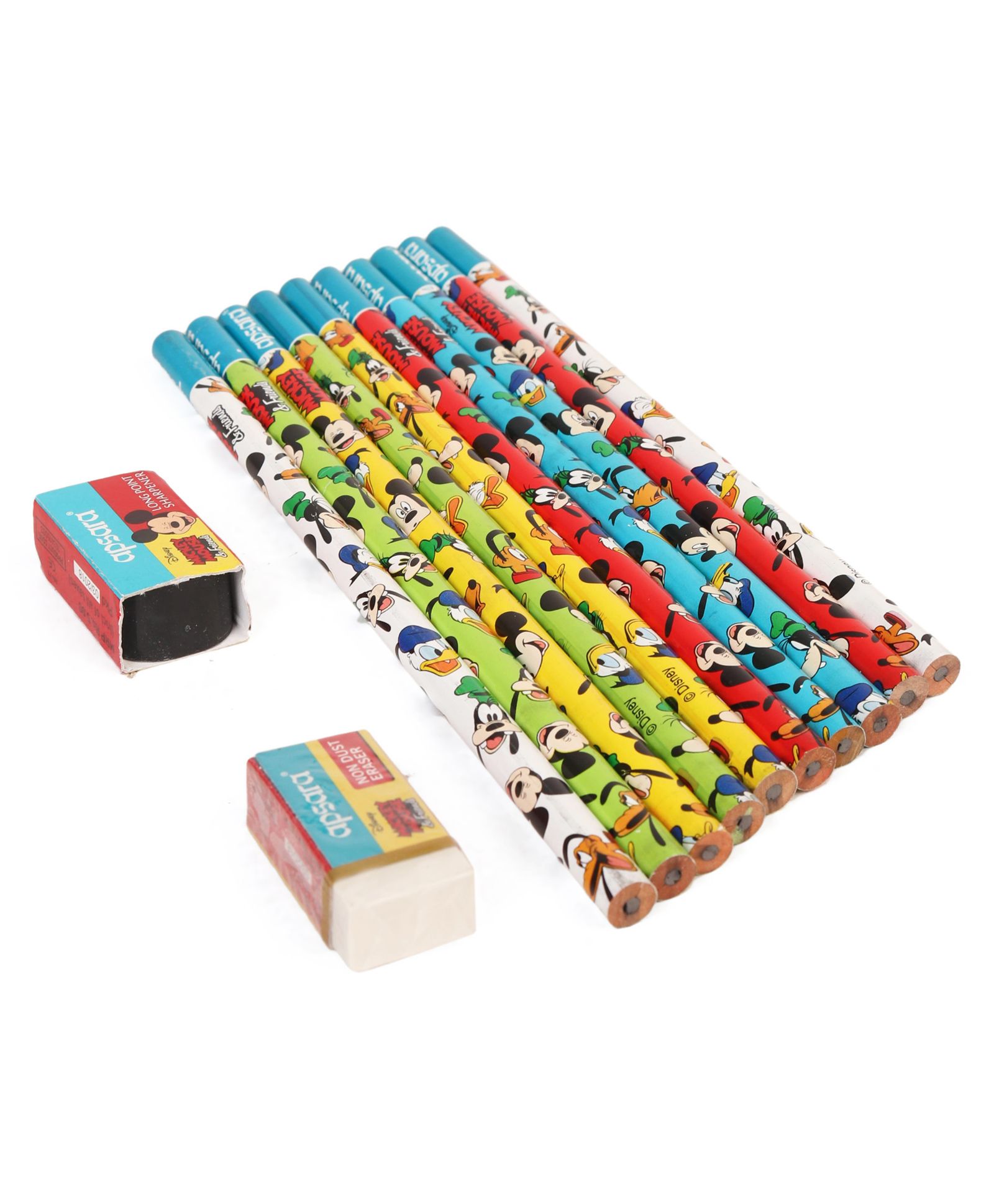 Apsara Disney Mickey Mouse Pencils With Eraser & Sharpener - Set of 12-image-1
