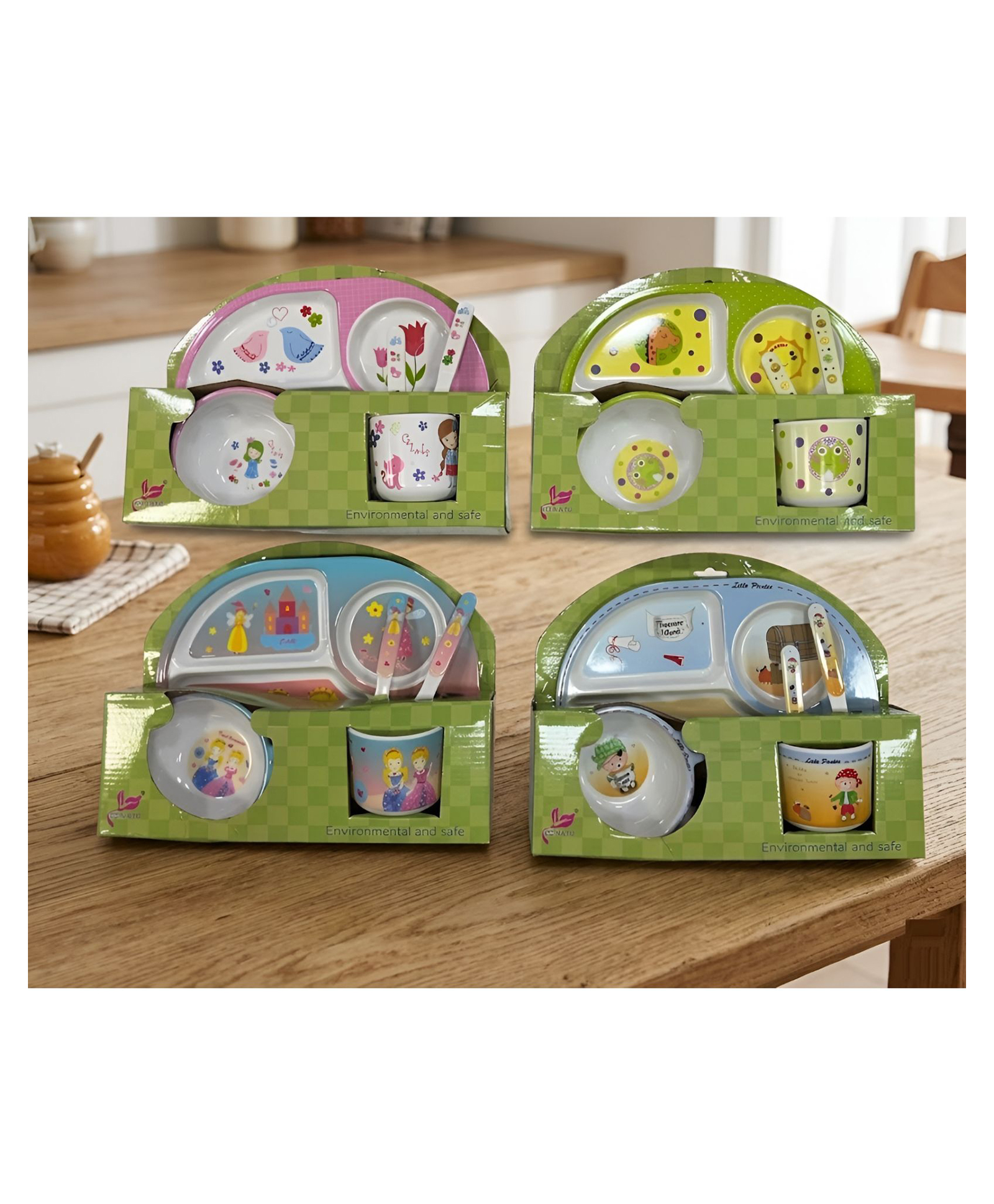 SCHOOLISH Feeding Set for Kid, Plates, Bowl, Spoon for Toddlers, Tableware Set for Kids Pack of 1 - Color May Vary-image-38