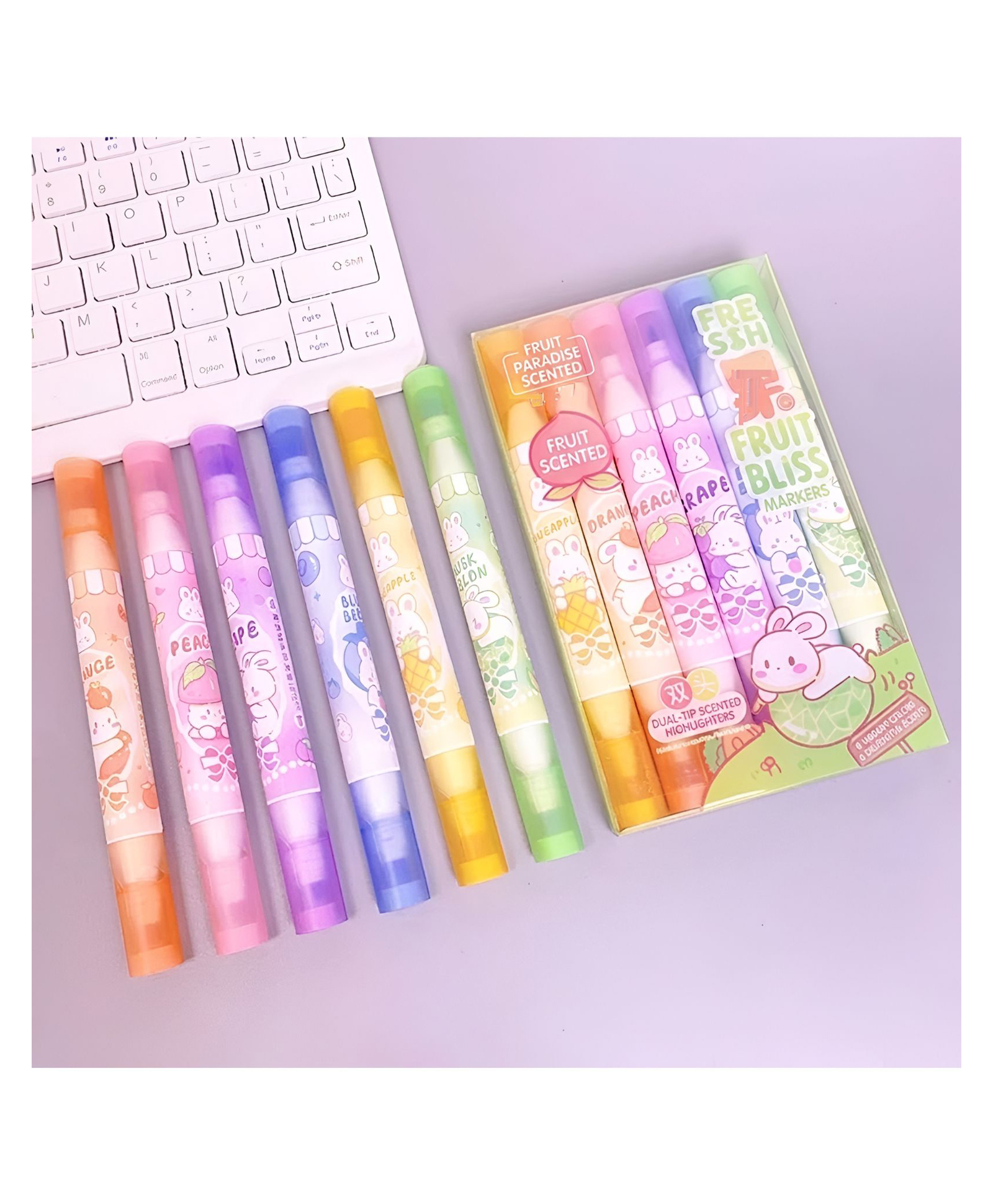 SCHOOLISH Highlighter Stationery Set Candy Flavor Scented Pen Aesthetic School Supplies Stationery Items - PACK OF 1 - COLOR MAY VARY-image-21