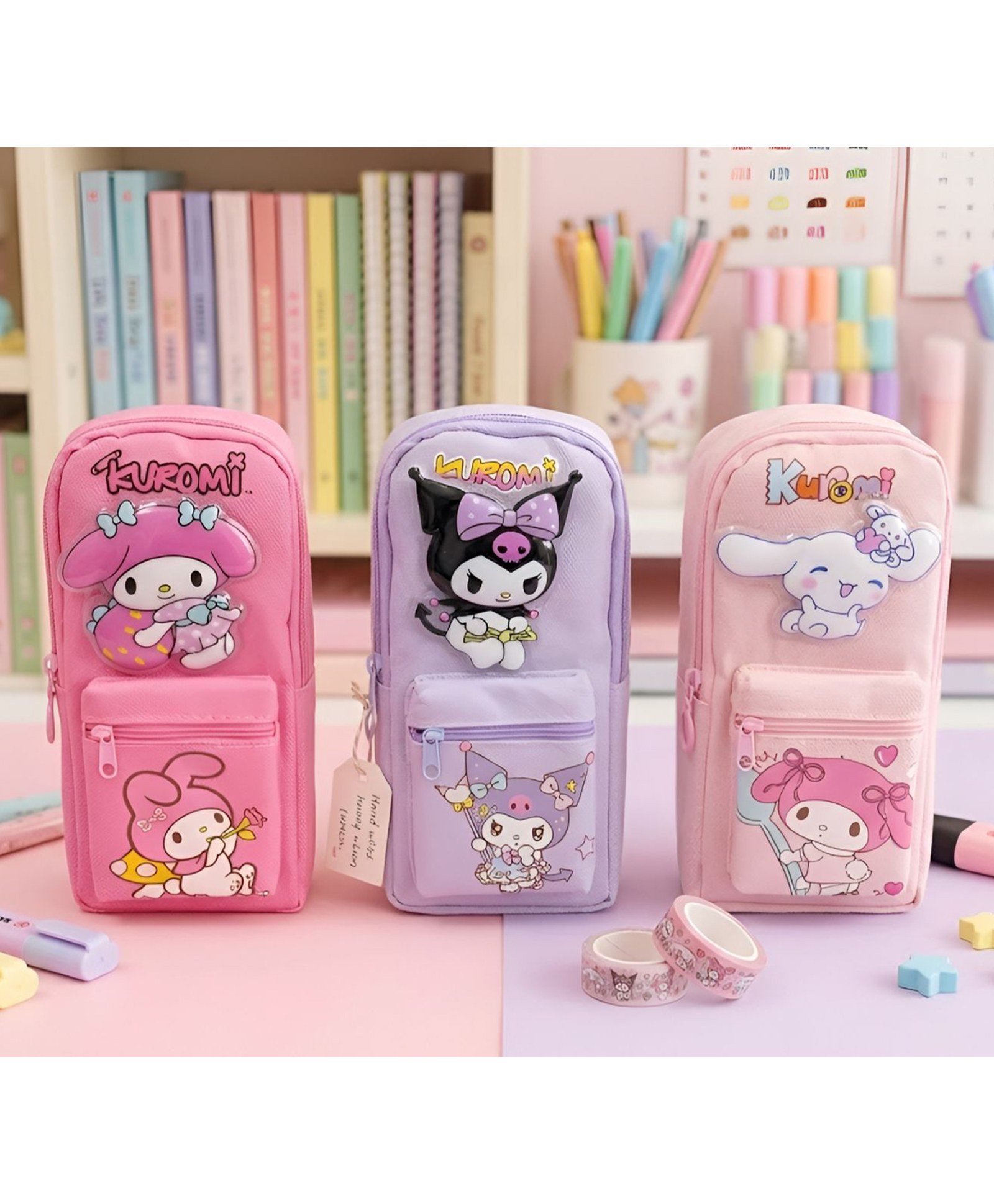 SCHOOLISH Large Main Section For Bulkier Items And Smaller Front Zippered Pocket For Quick-Access Stationary Like Erasers Or Sharpeners - PACK OF 1 - COLOR MAY VARY-picture-20