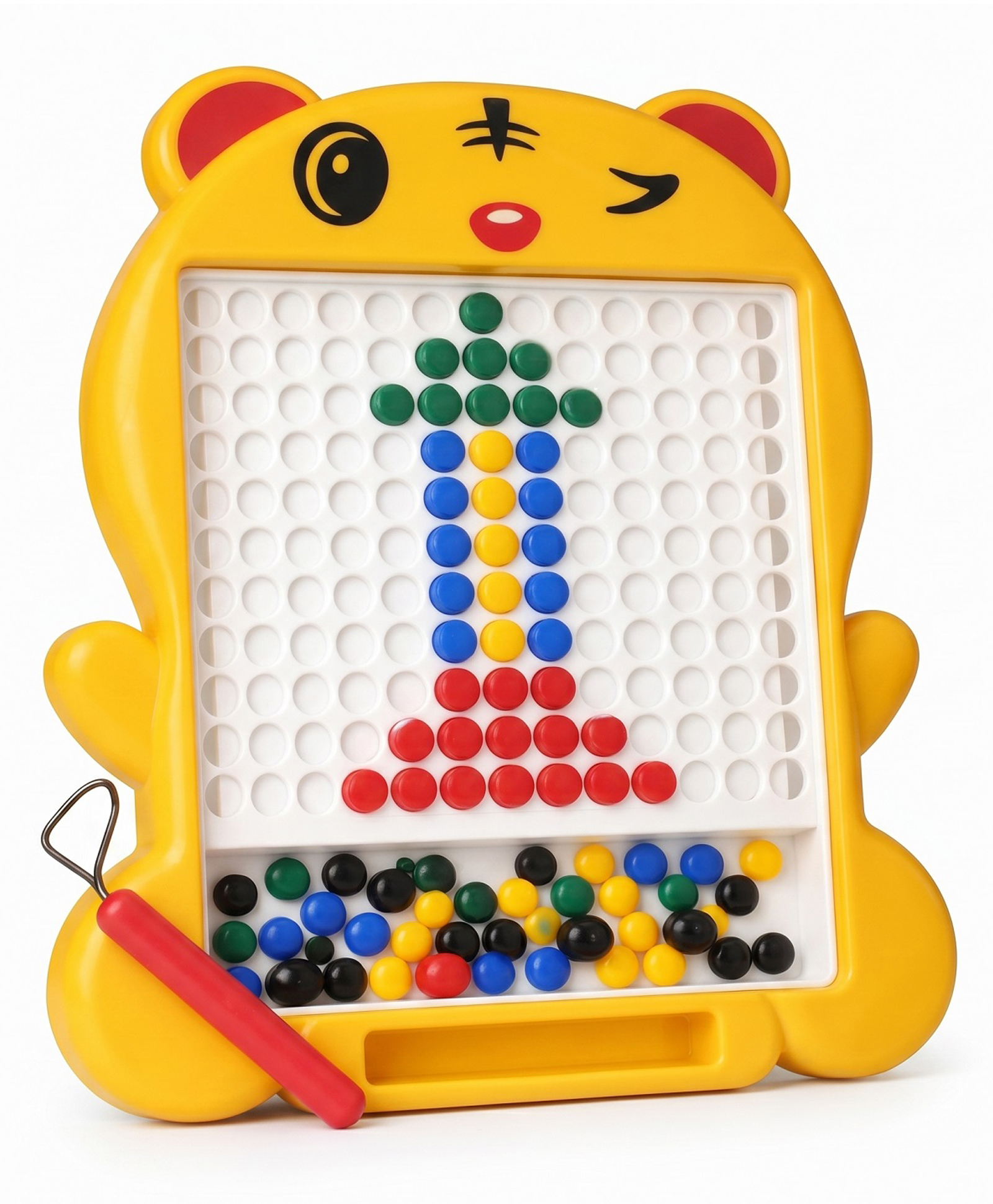 Enorme Creative Educational Magnetic Pegboard Drawing Board with Colorful Buttons & Placement Pen For Kids (Multicolor)-image-31