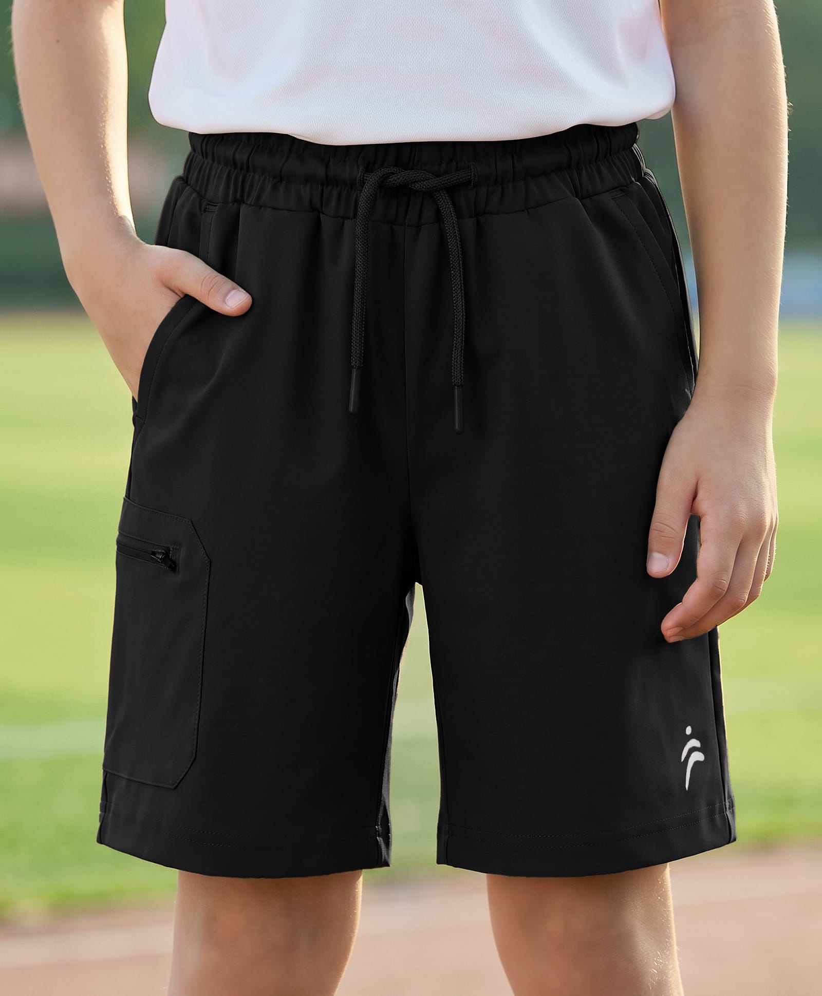 Pine Active Knit Knee Length Solid Shorts with Stretch-Dark Green-picture-35