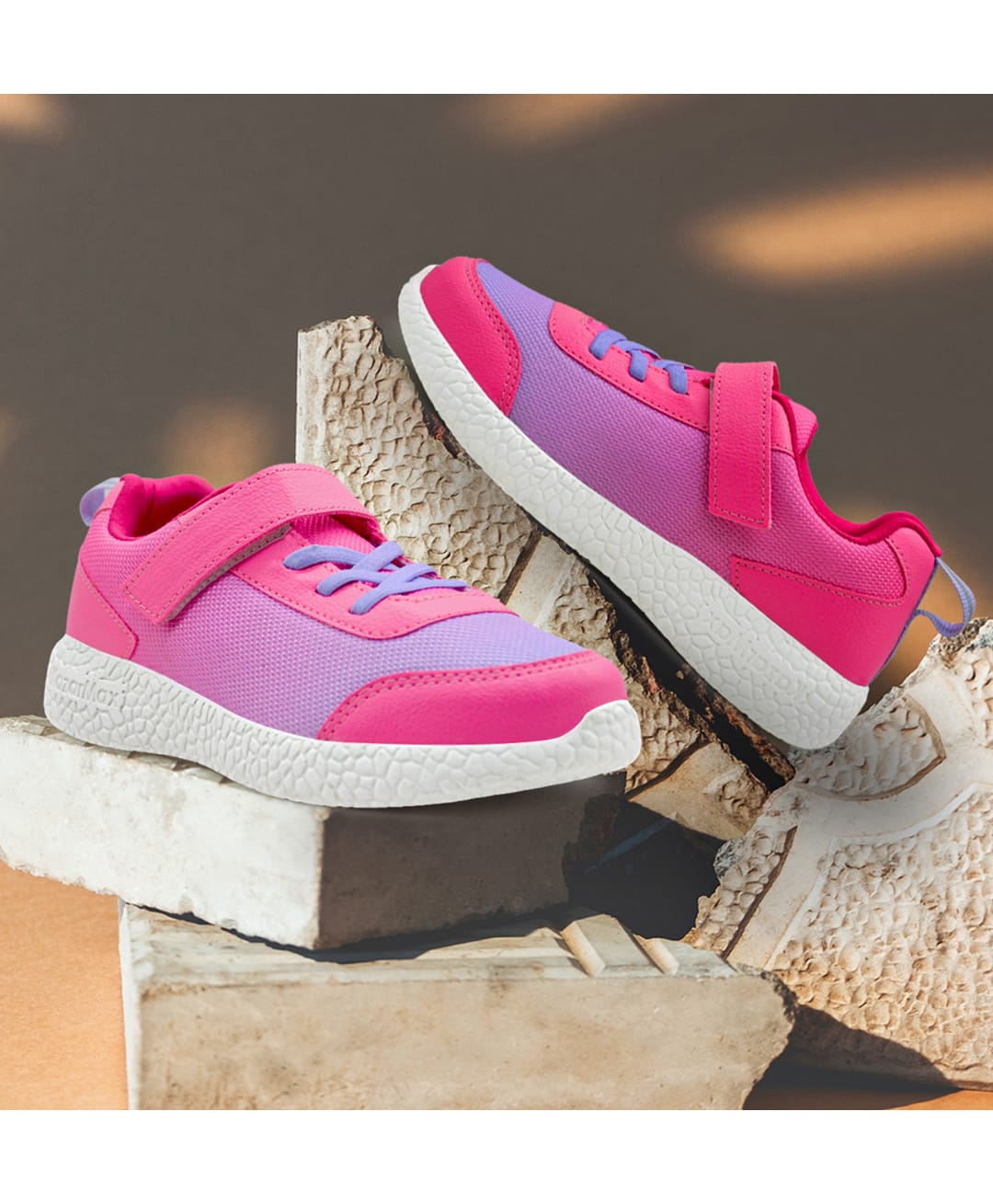 KazarMax Colour Blocked Velcro Closure Shoes - Pink-picture-24