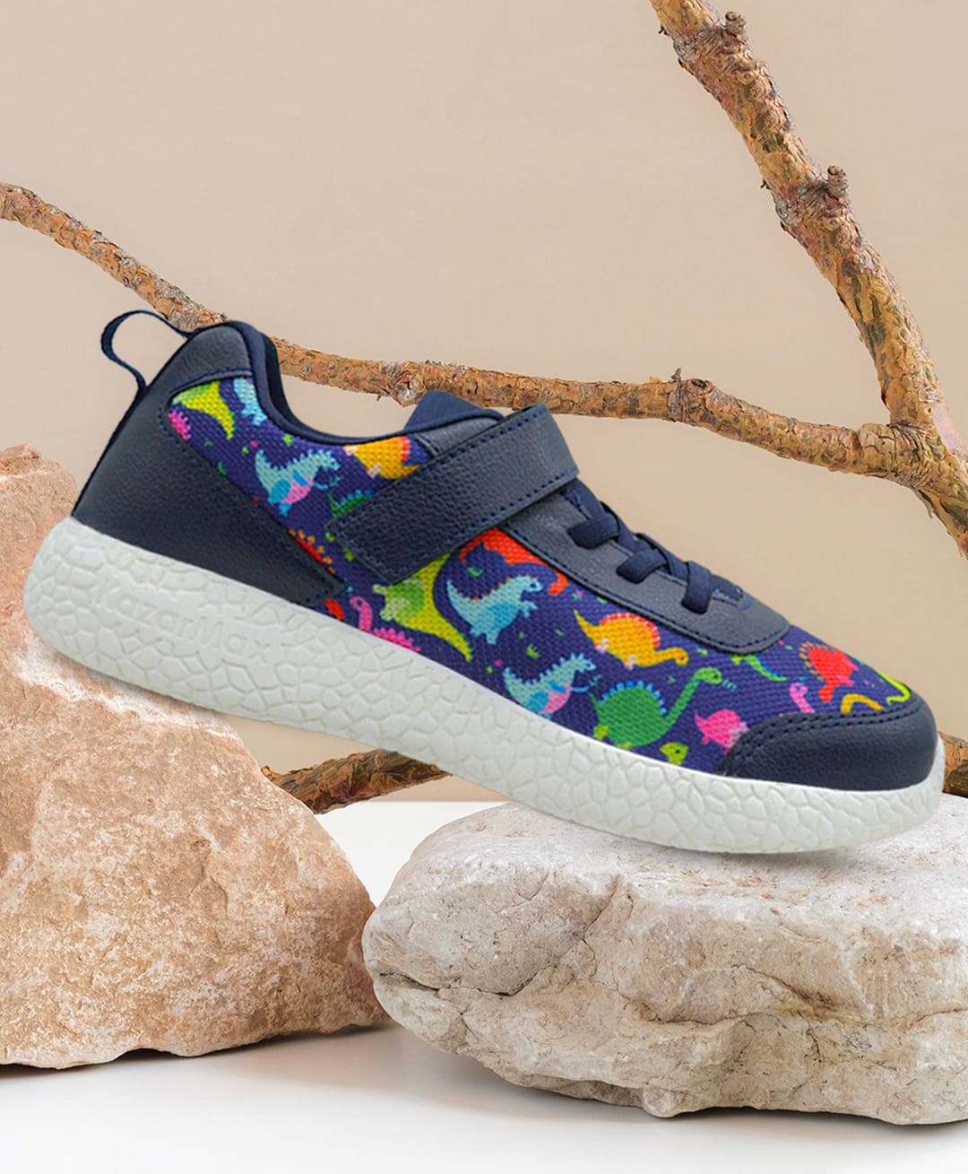KazarMax Dinosaurs Designed Velcro Closure Shoes - Navy Blue-picture-11