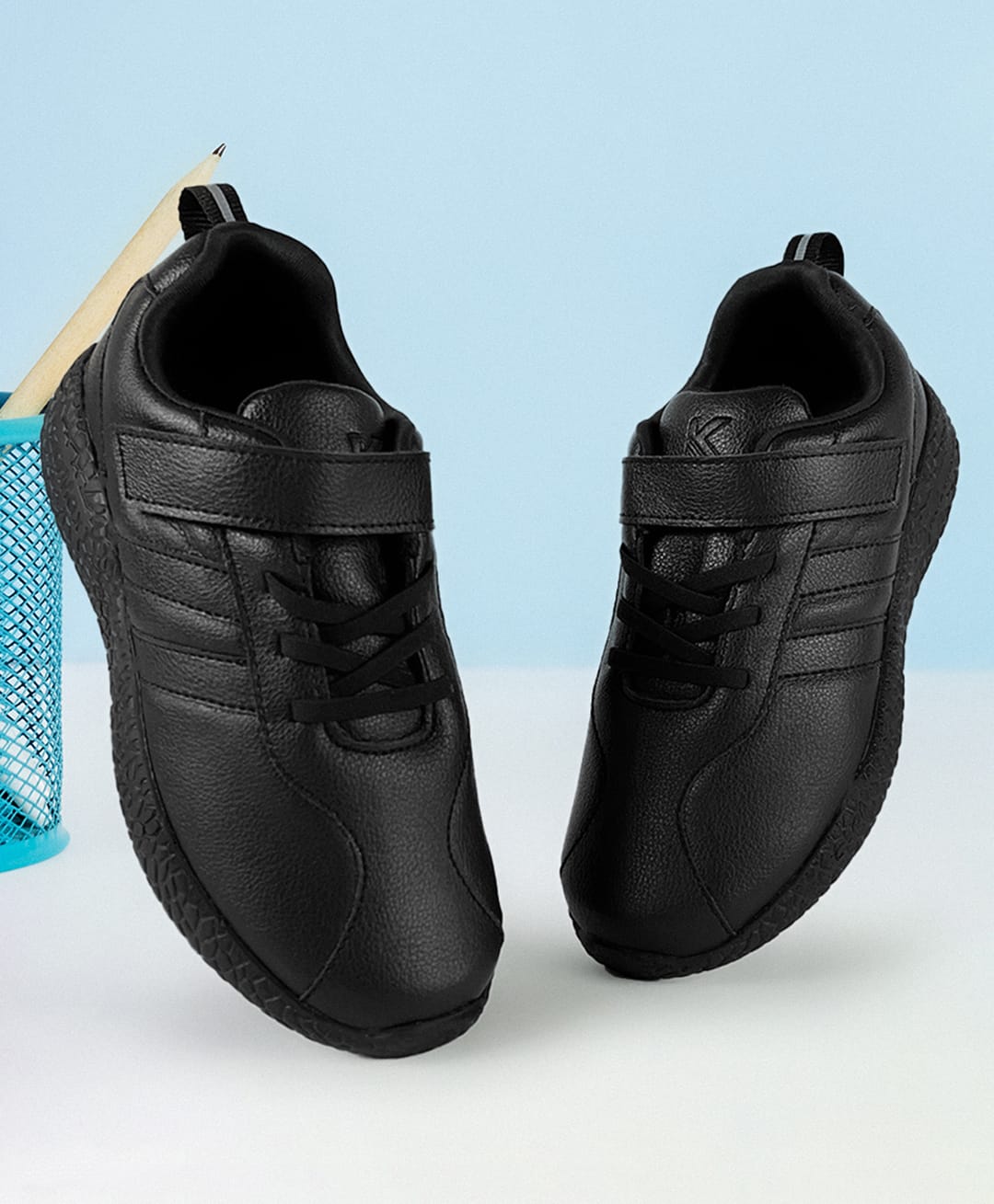 KazarMax Solid School Shoes - Black-picture-20