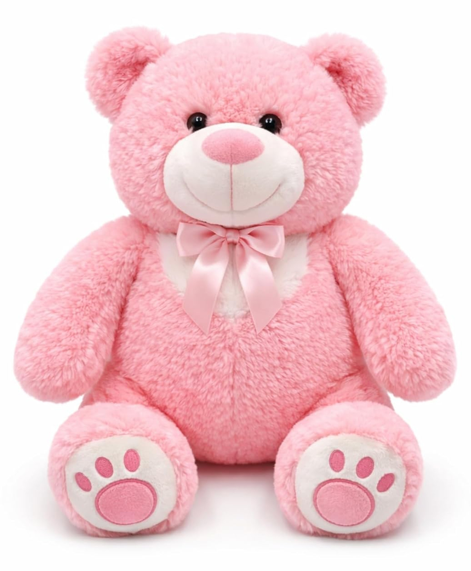 ELITE CREATIONS 55 cm Pink Teddy Bear Plush Toy for Kids & Girls Ultra Soft Huggable Stuffed Animal with Cute Bow Tie Birthday Gift & Nursery Decor-image-35