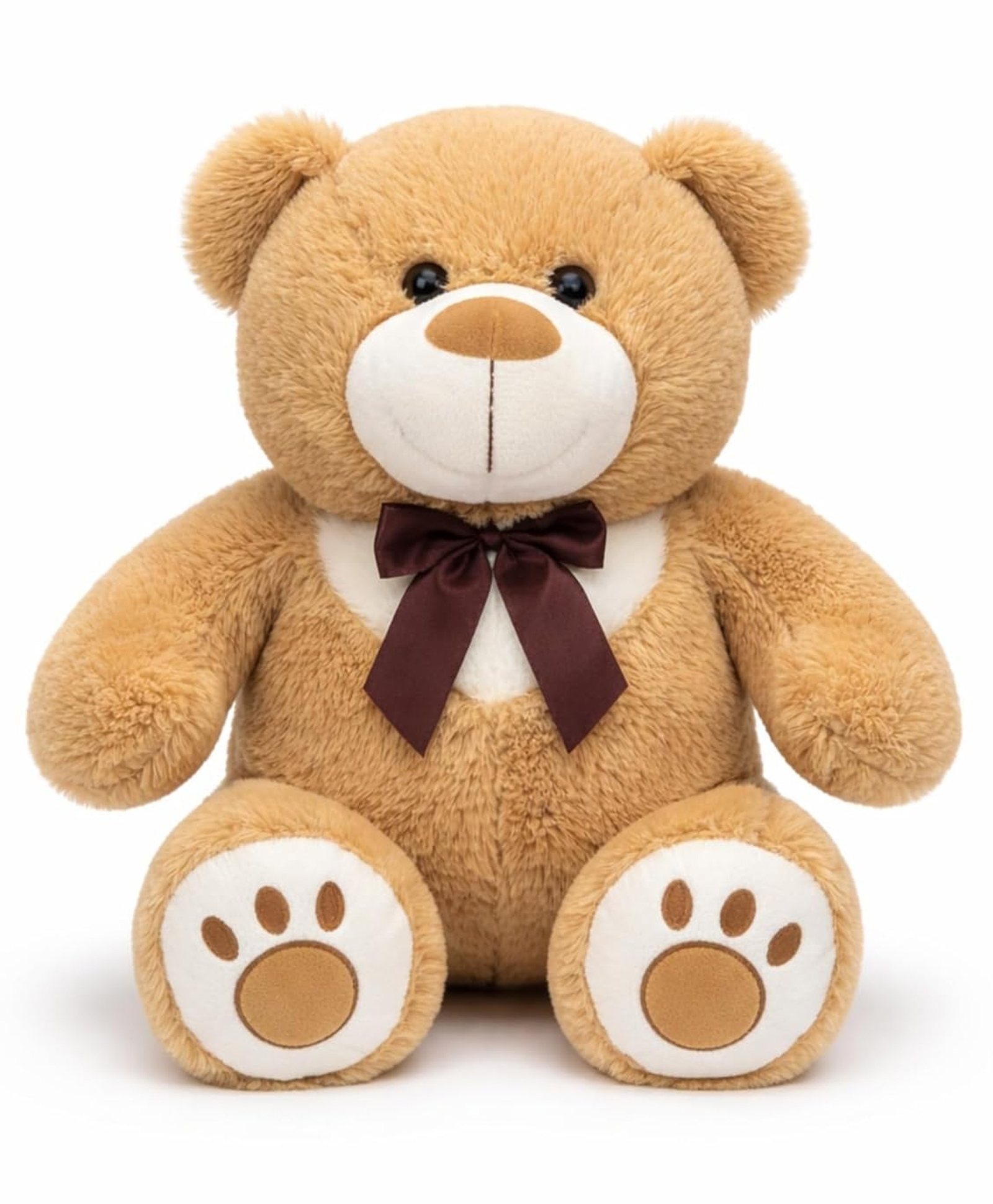 ELITE CREATIONS 55 cm Brown Beige Teddy Bear Plush Toy for Kids & Girls Ultra Soft Huggable Stuffed Animal with Cute Bow Tie Birthday Gift & Nursery Decor-image-24