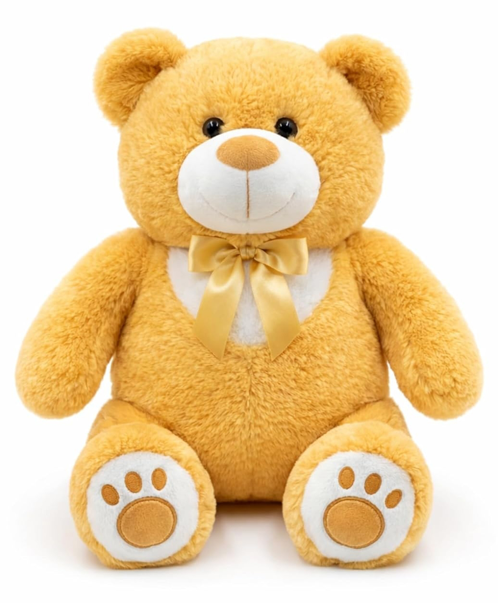 ELITE CREATIONS 55 cm Golden Teddy Bear Plush Toy for Kids & Girls Ultra Soft Huggable Stuffed Animal with Cute Bow Tie Birthday Gift & Nursery Decor-image-1