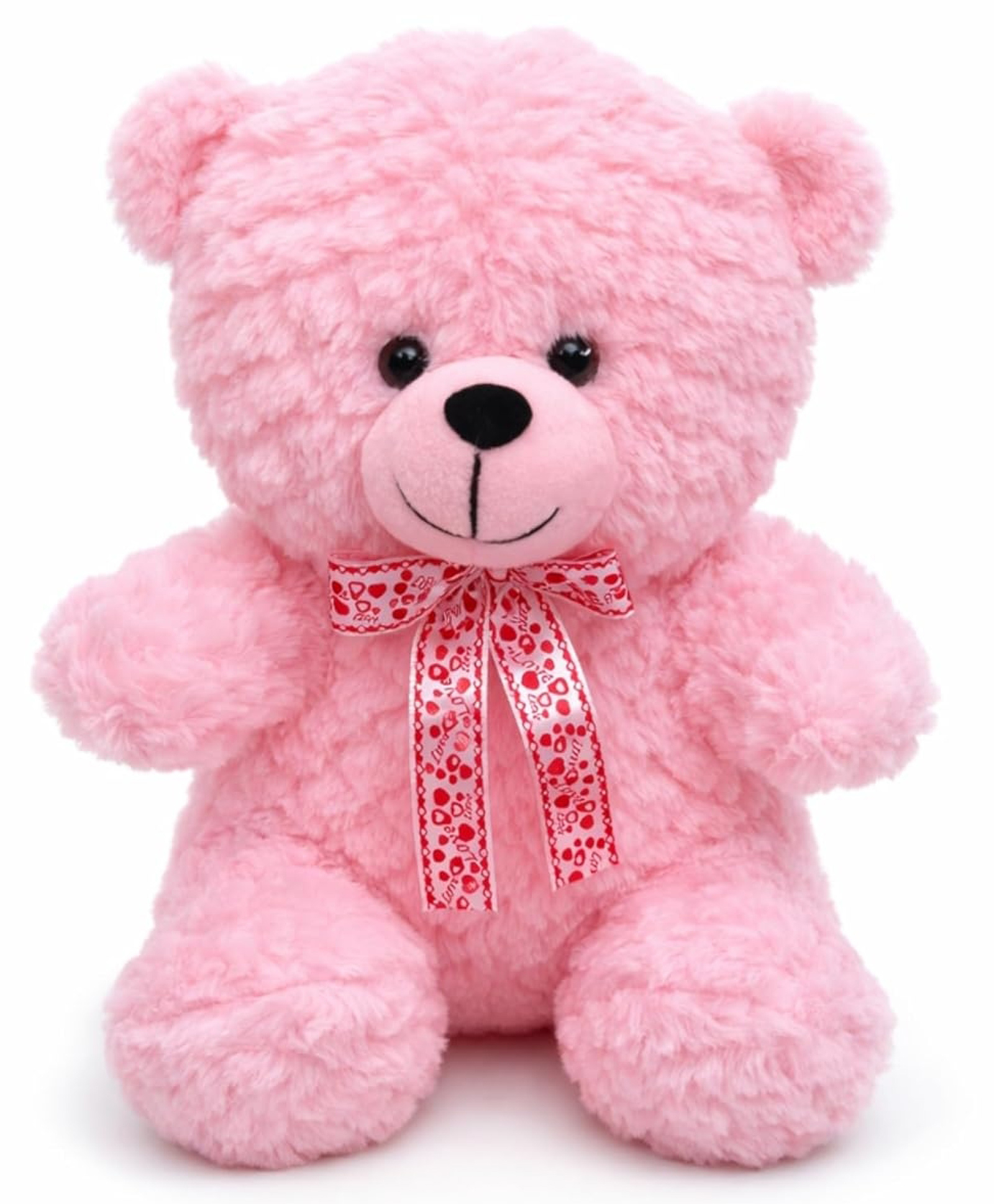 ELITE CREATIONS 25 cm Pink Teddy Bear Plush Toy for Kids & Babies Ultra Soft Huggable Stuffed Animal with Cute Bow Tie Soft Toy for Birthday Gift & Nursery Decor-image-34