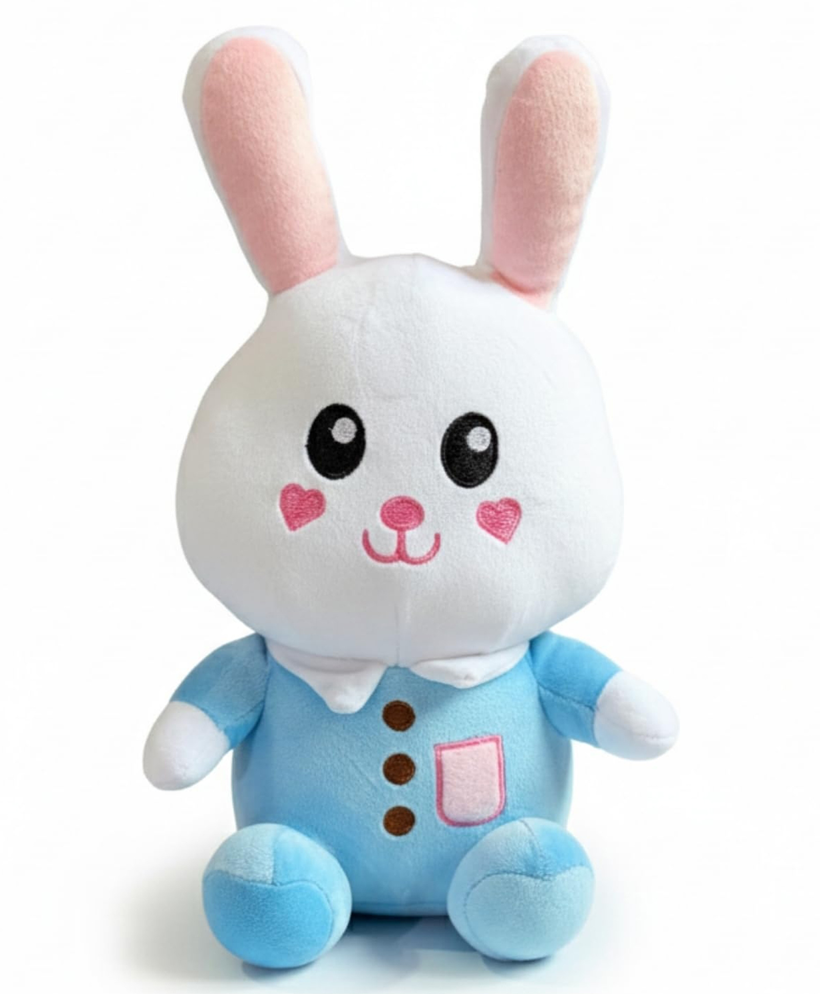 ELITE CREATIONS 35 cm Cute Bunny Plush Toy for Kids & Babies Ultra Soft Huggable Stuffed Rabbit with Heart Cheek Design Soft Toy for Birthday Gift & Nursery Decor-image-8
