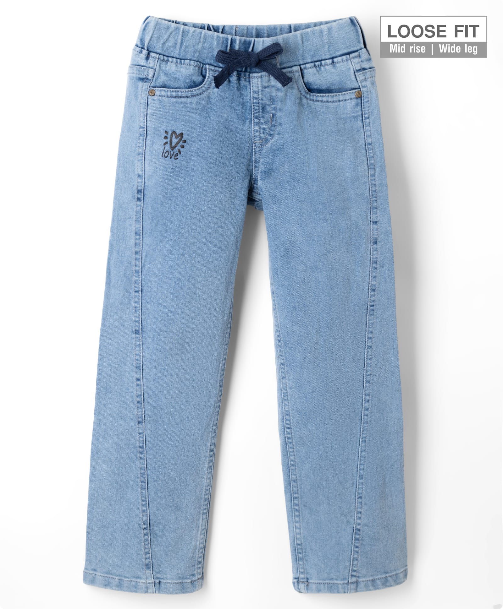 Pine Kids Woven Full Length Denim Jeans - Blue-picture-35