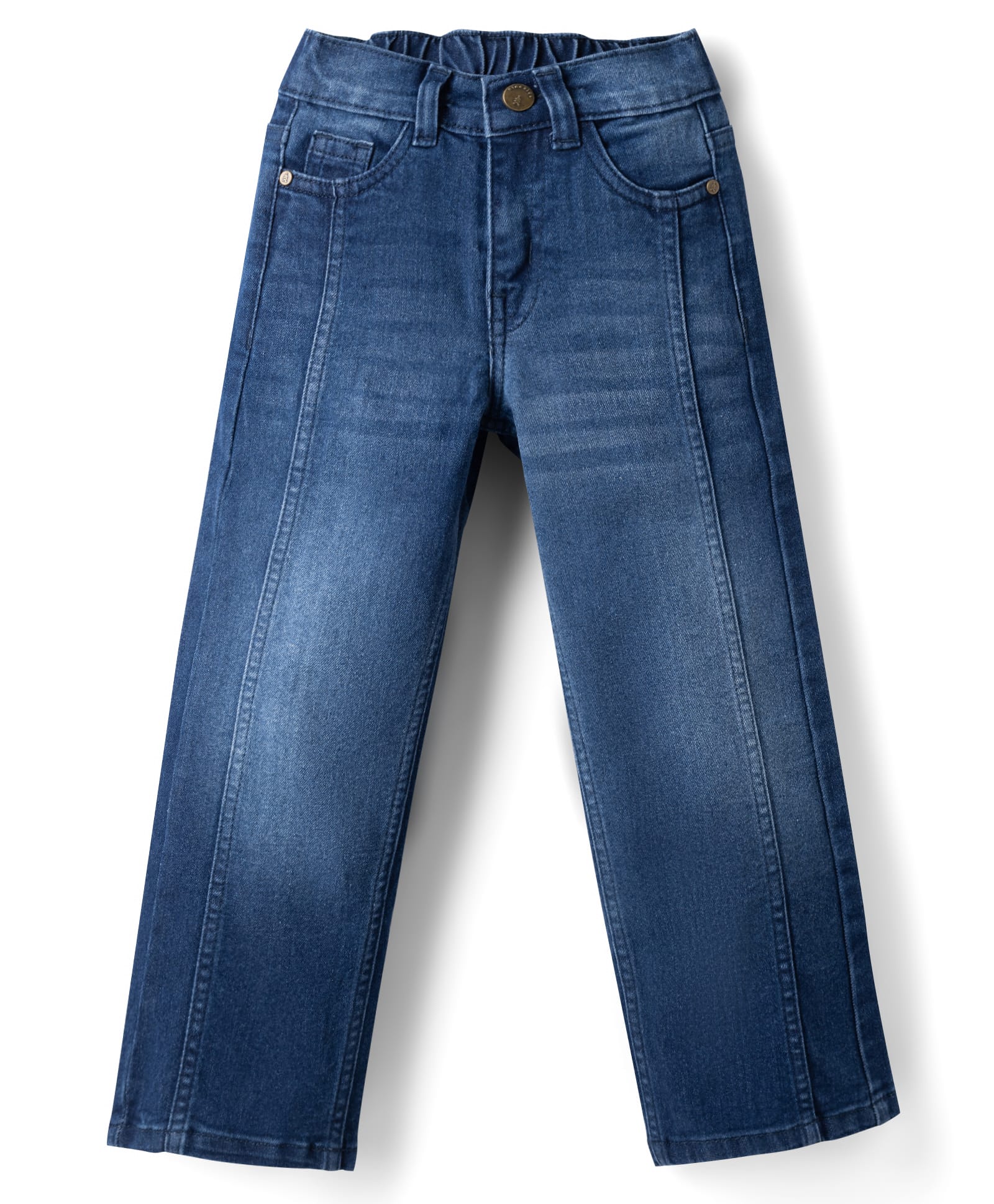 Pine Kids Denim Woven Full Length Washed Jeans - Blue-picture-19