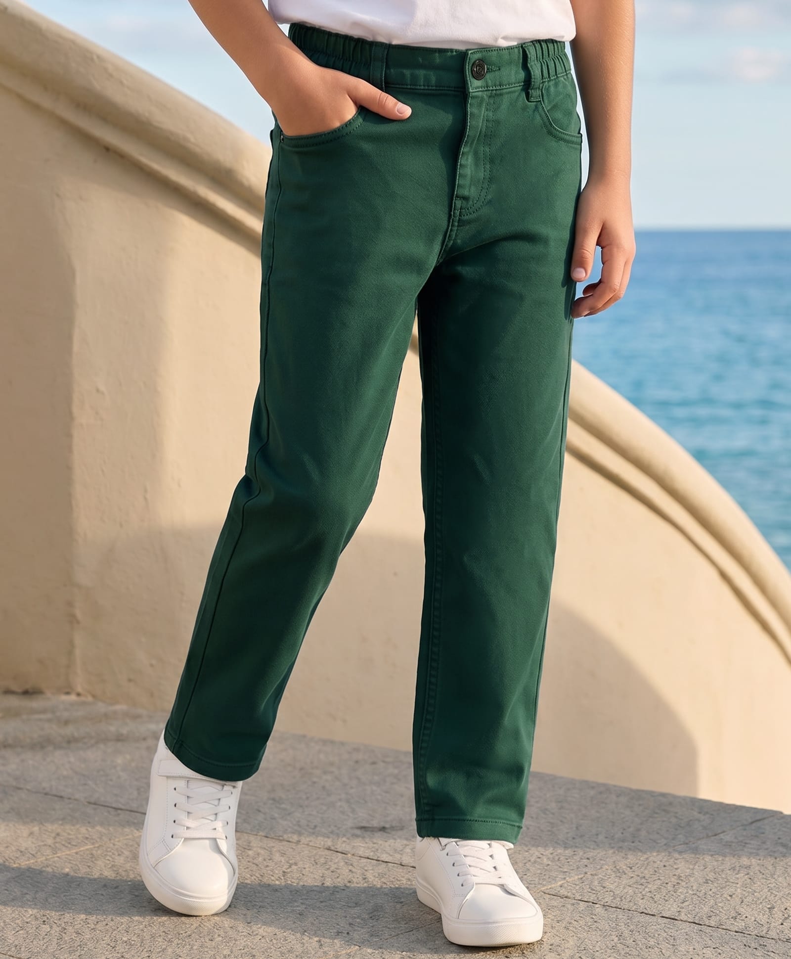 arias by lara dutta Arias Woven Full Length Washed Overdyed Jeans - Teal Blue-picture-11