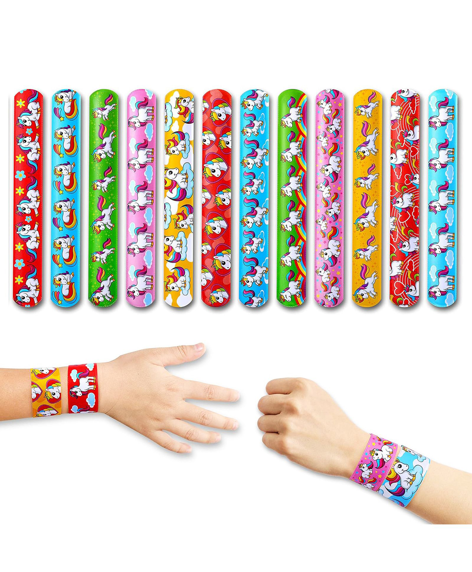 Parteet Slap Bands for Kids | Birthday Party Favors & Return Gifts for Boys & Girls | Birthday Return Gifts for Kids (Unicorn)-image-42