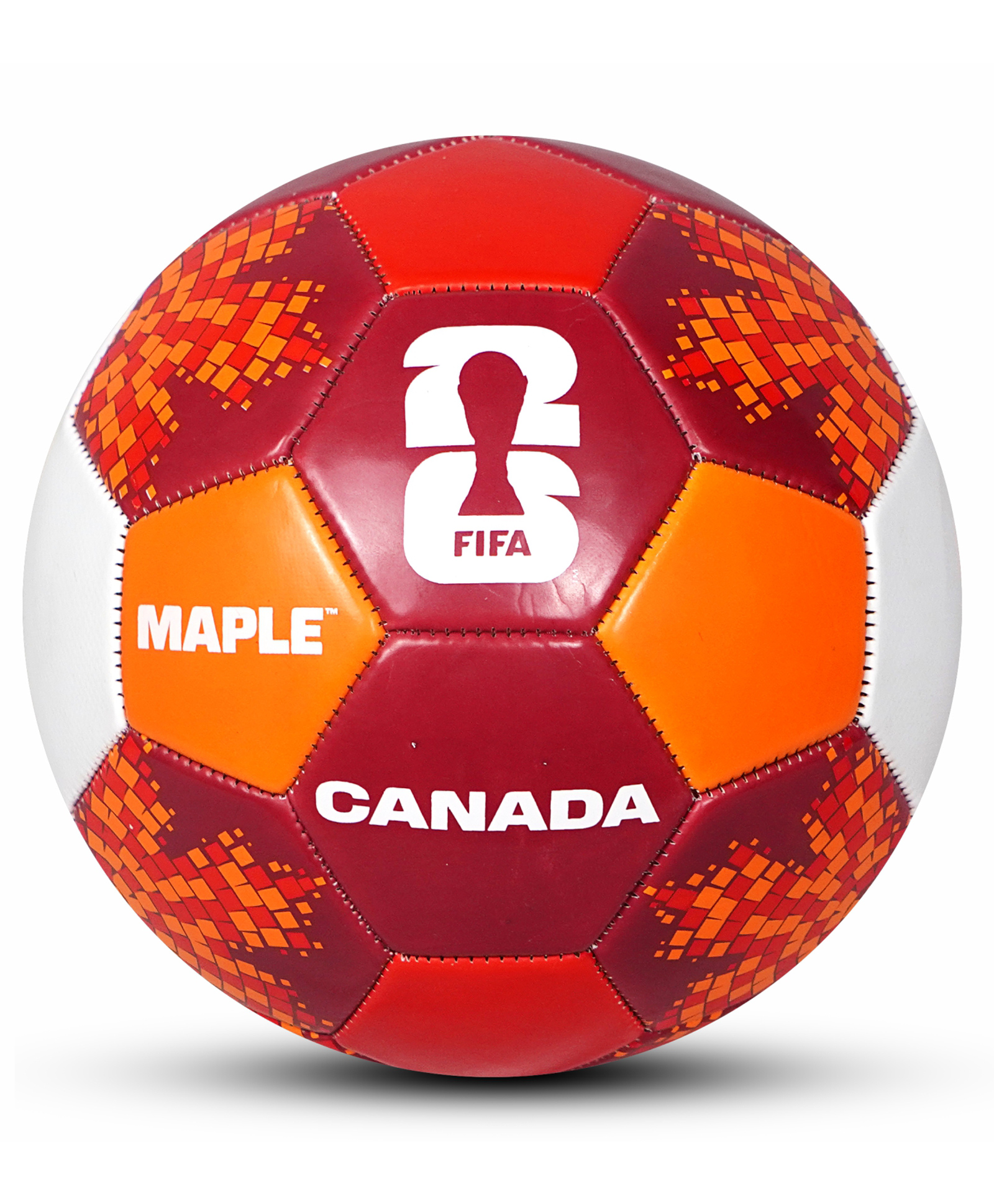 Hamleys Official FIFA World Cup 2026 Can Maple Size 5 Match Football - Red-image-39