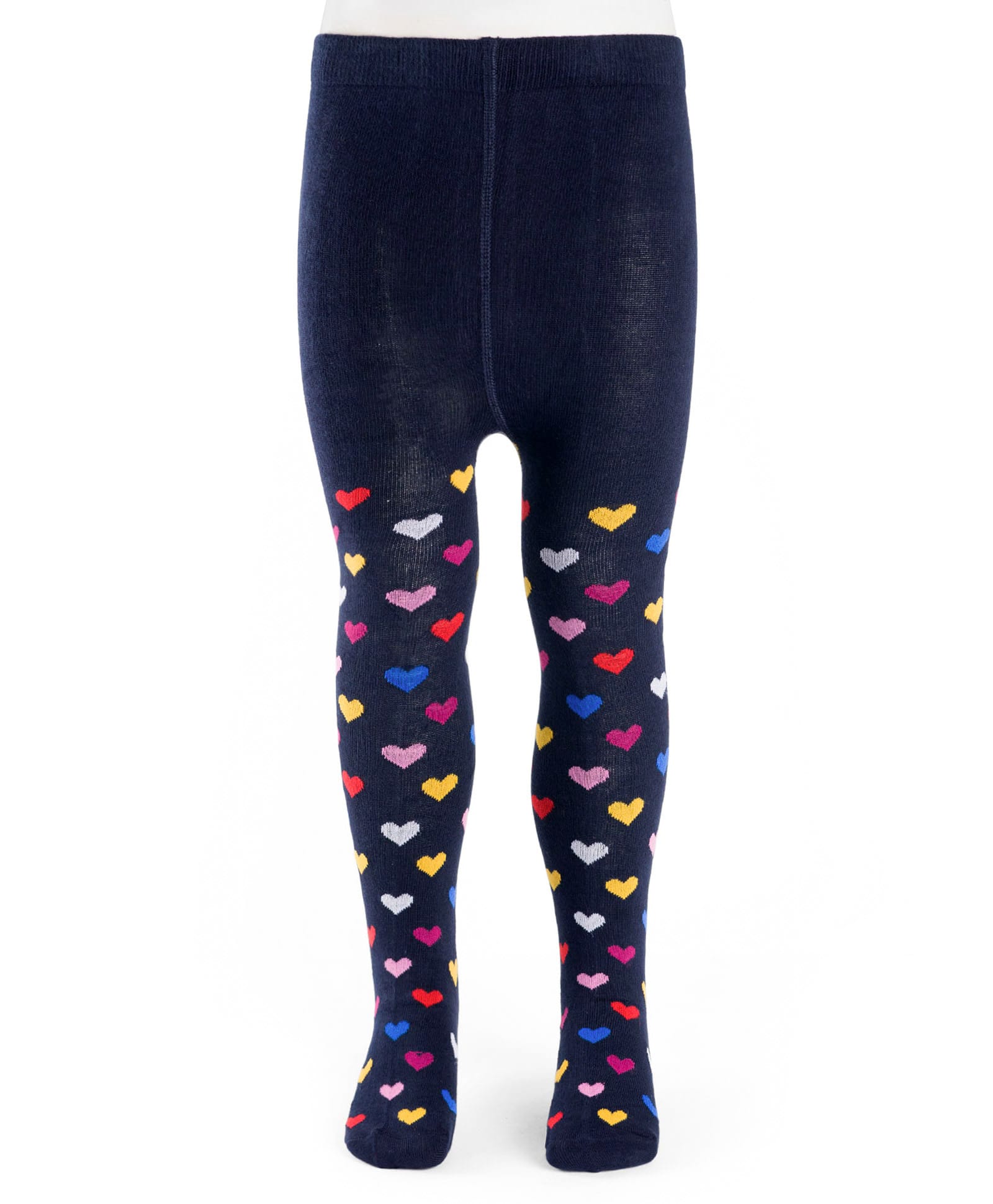 cute walk by babyhug Cutewalk by Babyhug Non Terry Knit Anti-bacterial Tights With Heart Design -Navy Blue-picture-16