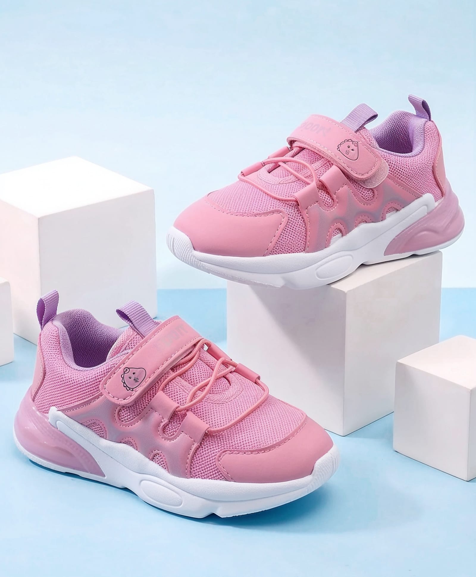 Cute Walk by Babyhug Velcro Closure Solid Sneakers - Pink-image-36