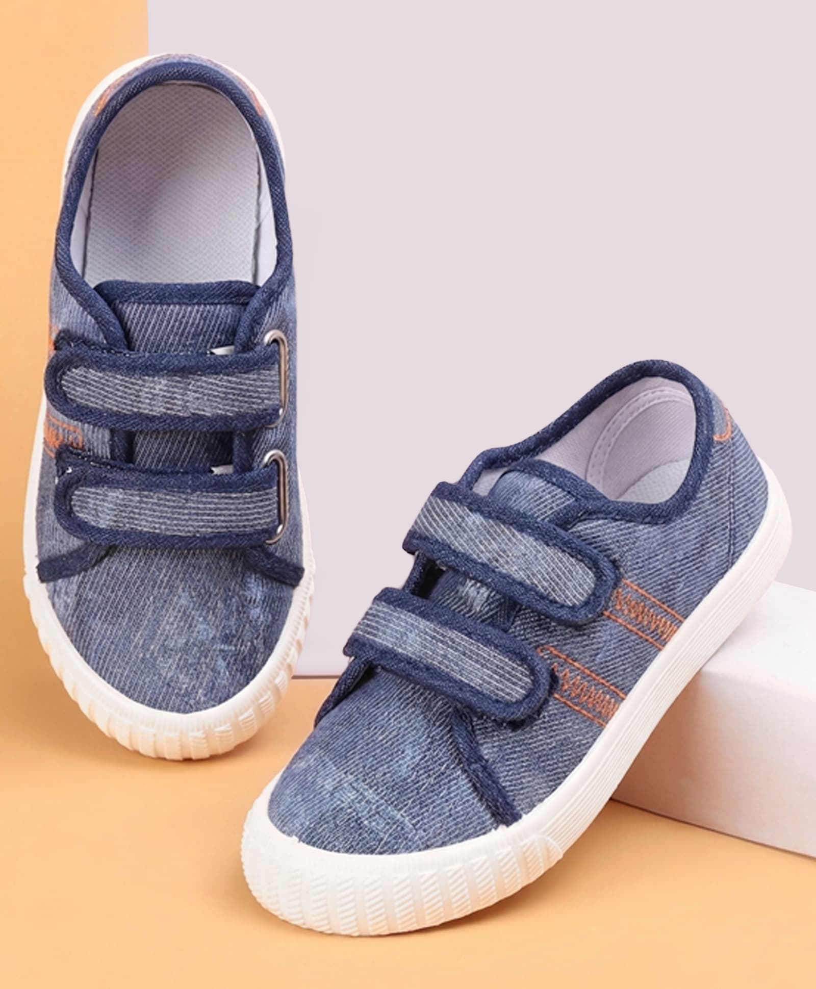 Cute Walk by Babyhug Velcro Closure Casual Shoes With Embroidery Detailing - Navy Blue-image-33