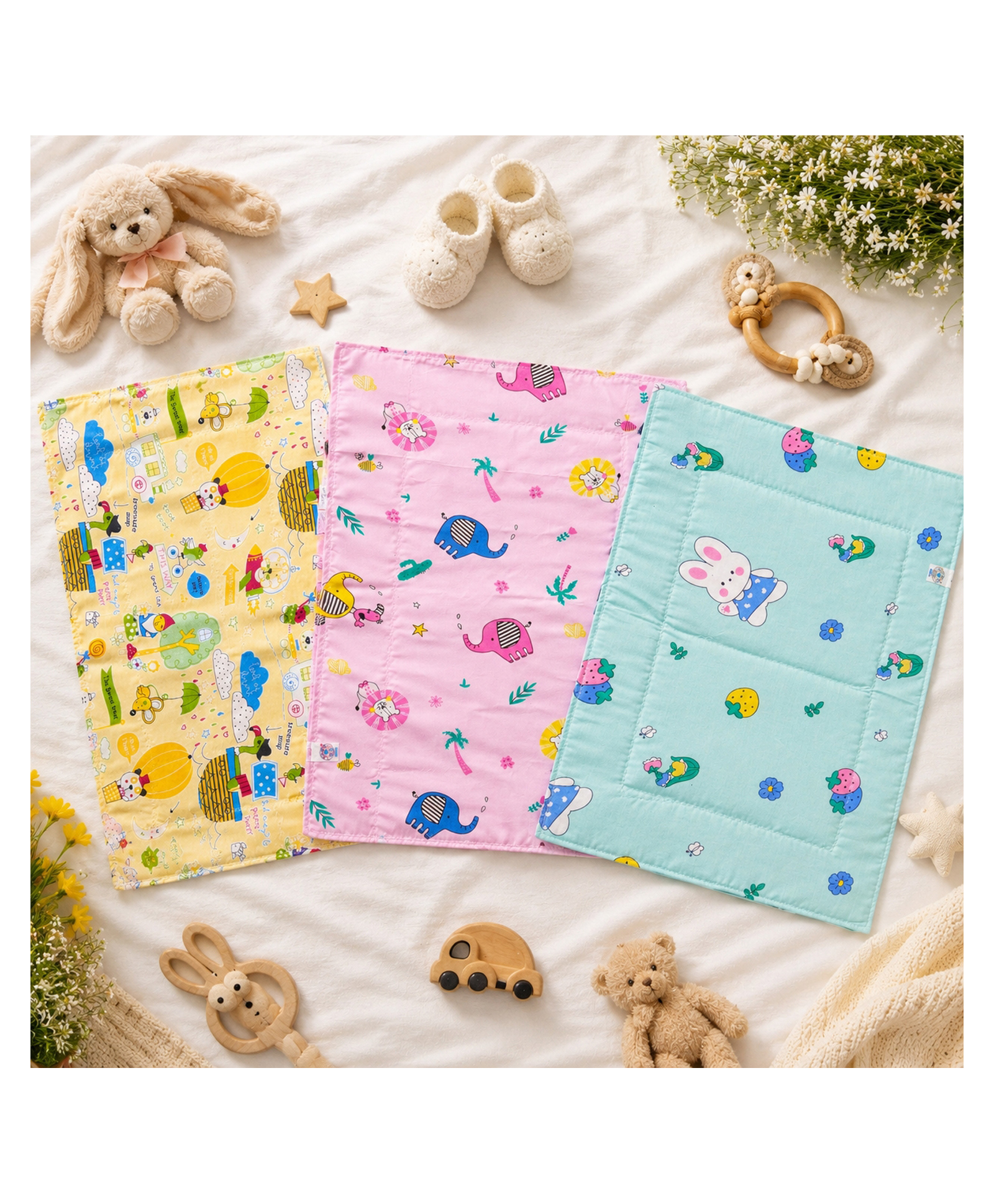 Mumma's Luv U Shape Baby Hammock for Newborn with Cotton Fabric and Mosquito Net-image-5