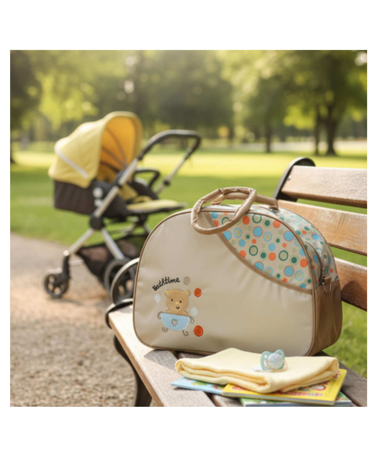 Mumma'sLuv Baby Diaper Bag Brown Spacious & Lightweight Multi-Compartment Travel Bag - Brown-image-0