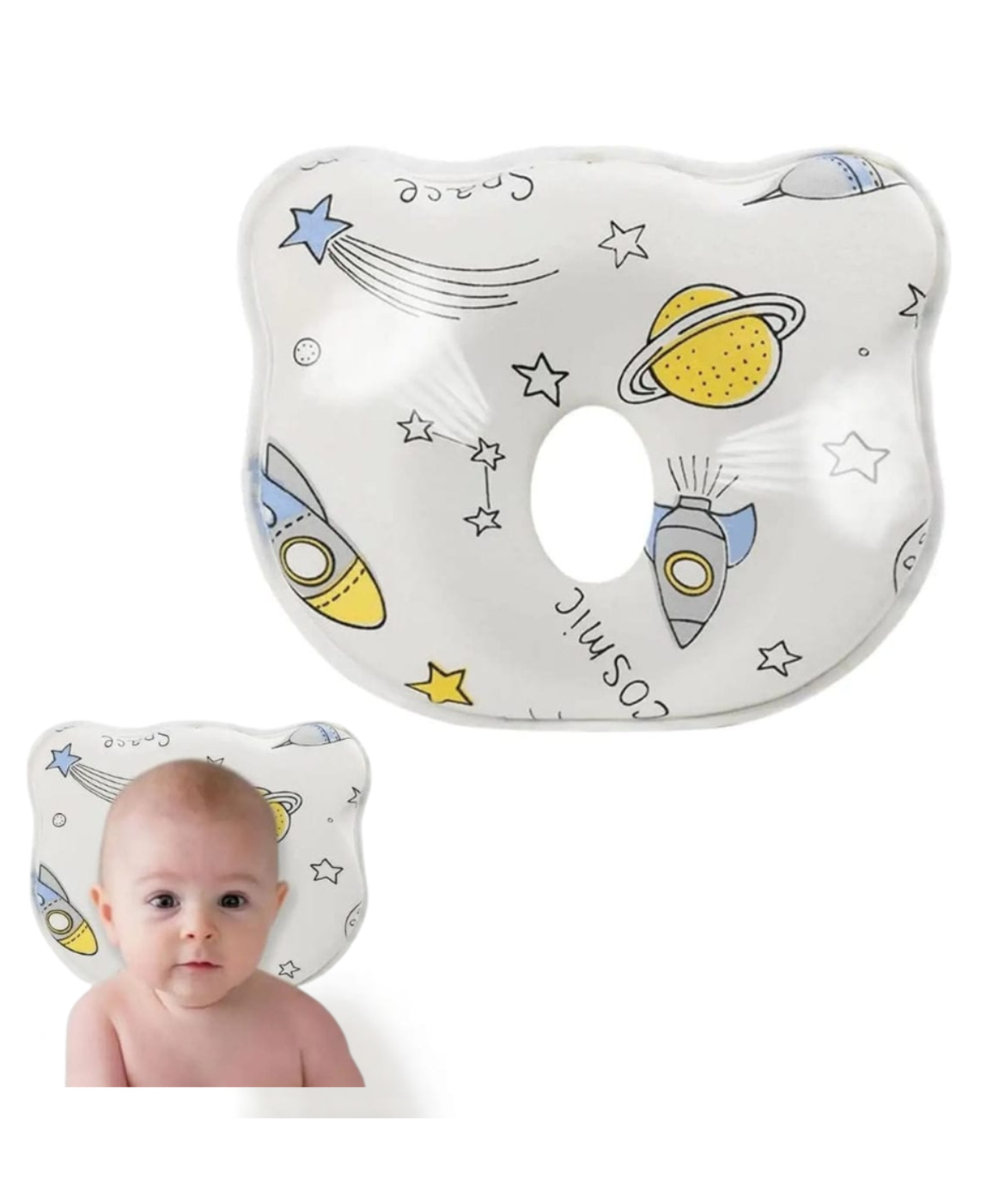 Mumma's Luv Memory Foam Baby Head Shaping Pillow Space Print-image-33