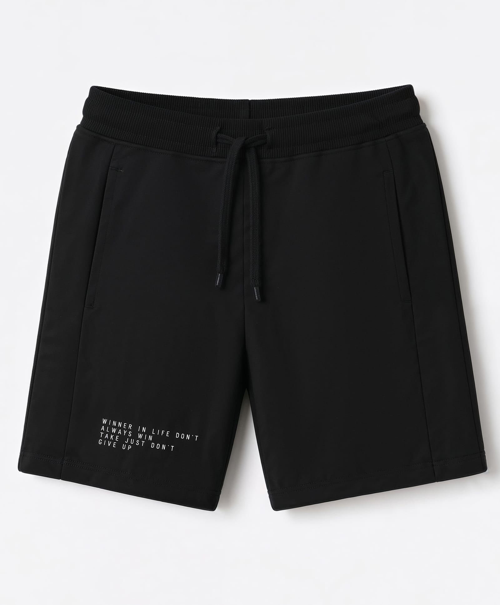 Honeyhap Premium 100% Cotton Looper Terry Knit Solid Shorts With Bio Finish - Black Beauty-image-32