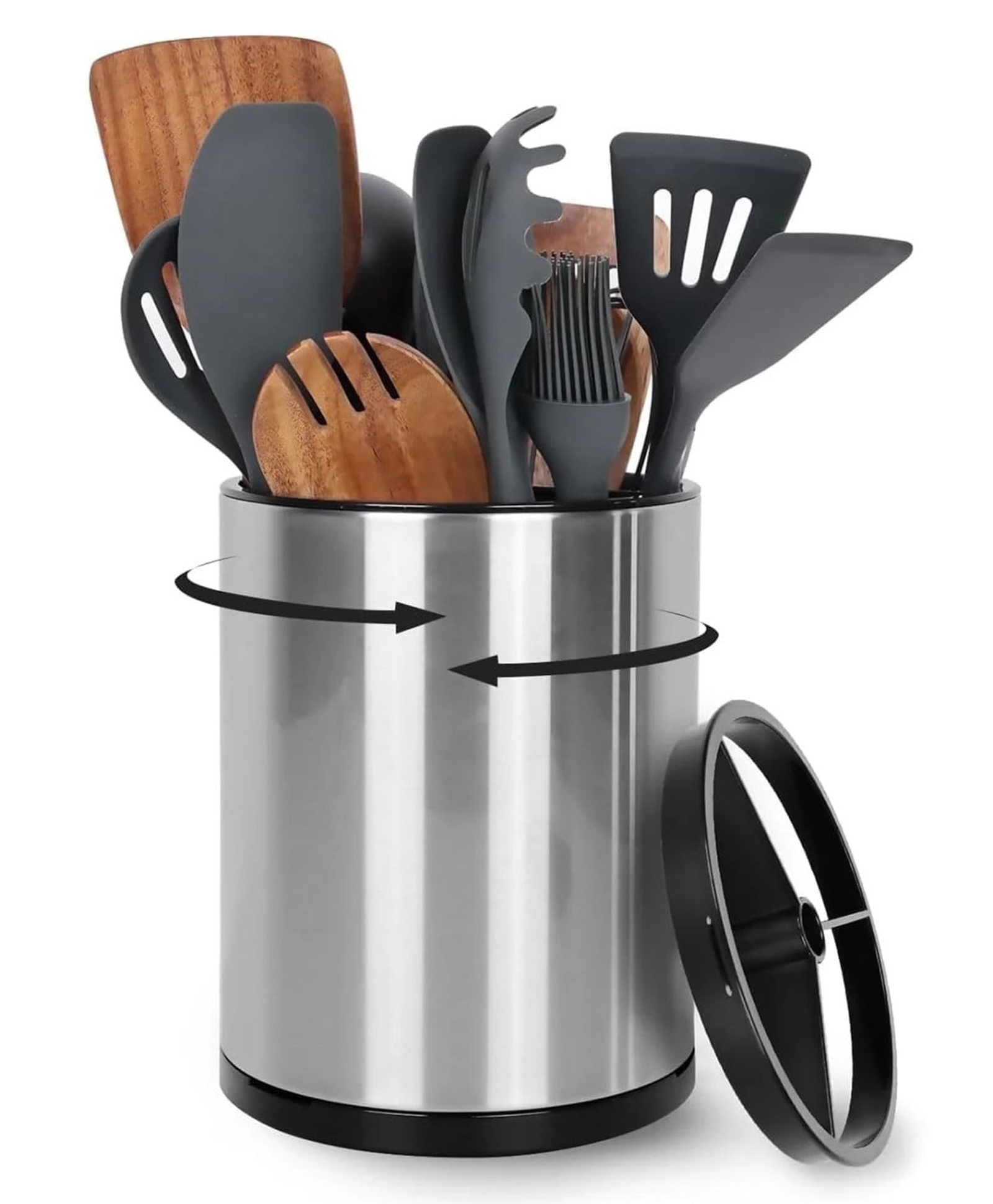 FunBlast Stainless Steel Cutlery Holder with 3 Compartment for Kitchen - Pack of 1-image-3