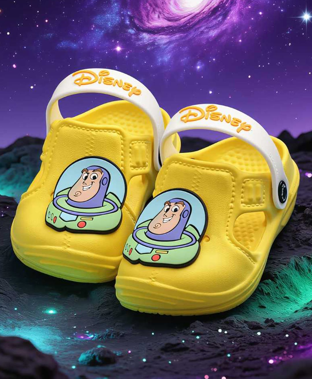 Yellow Bee Disney Toy Story Featuring Buzz Lightyear Applique Detailed Slingback Clogs - Yellow-picture-20