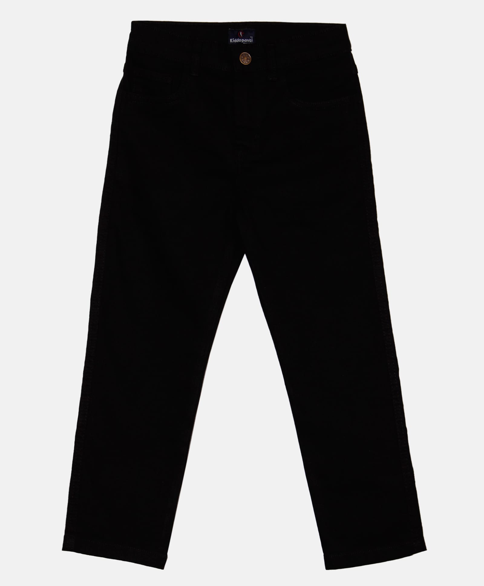 Kiddopanti Denim Woven Ankle Length Solid Jeans - Black-picture-20