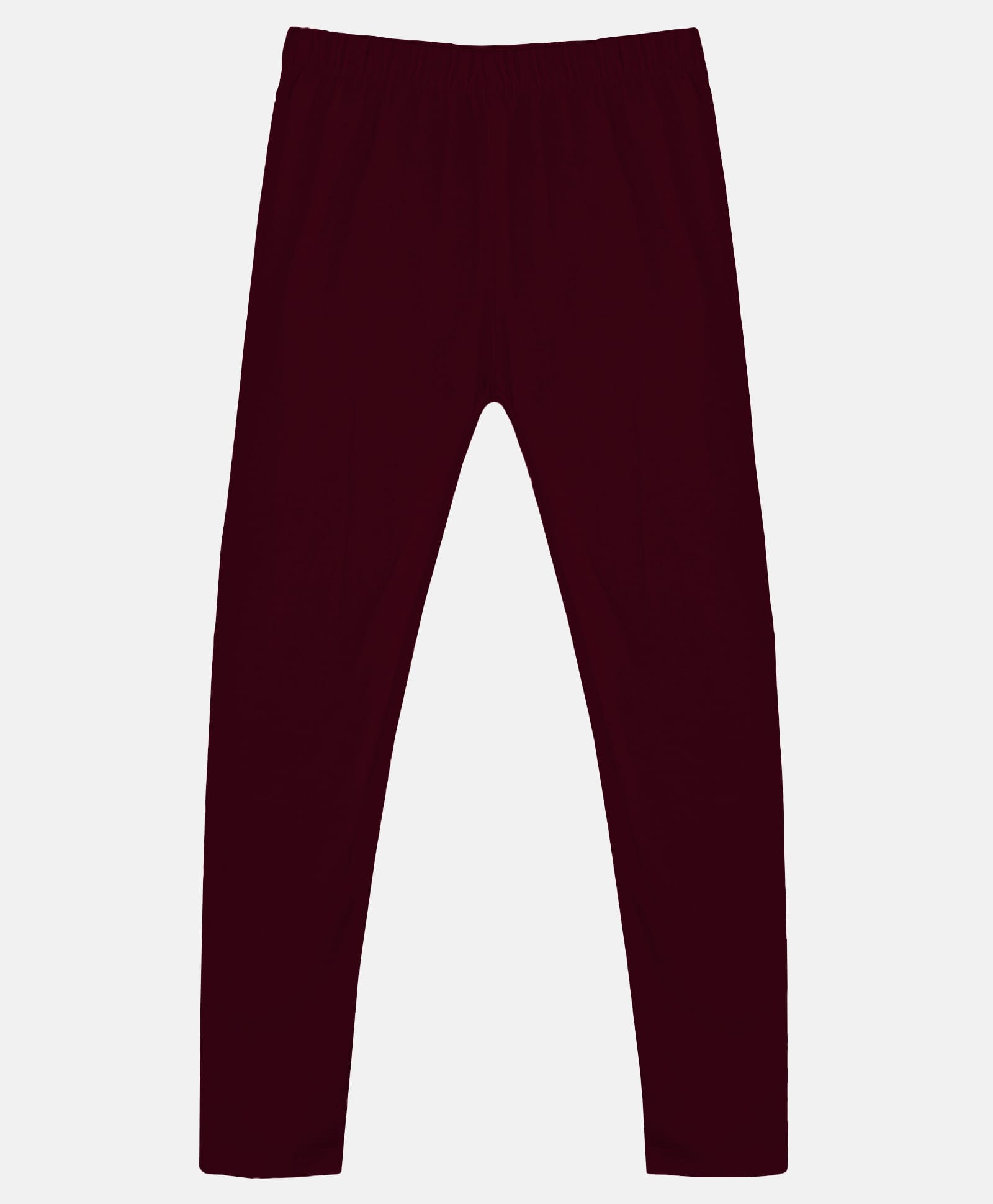 Kiddopanti Cotton Lycra Knit Ankle Length Solid Colour Leggings - Maroon-picture-38