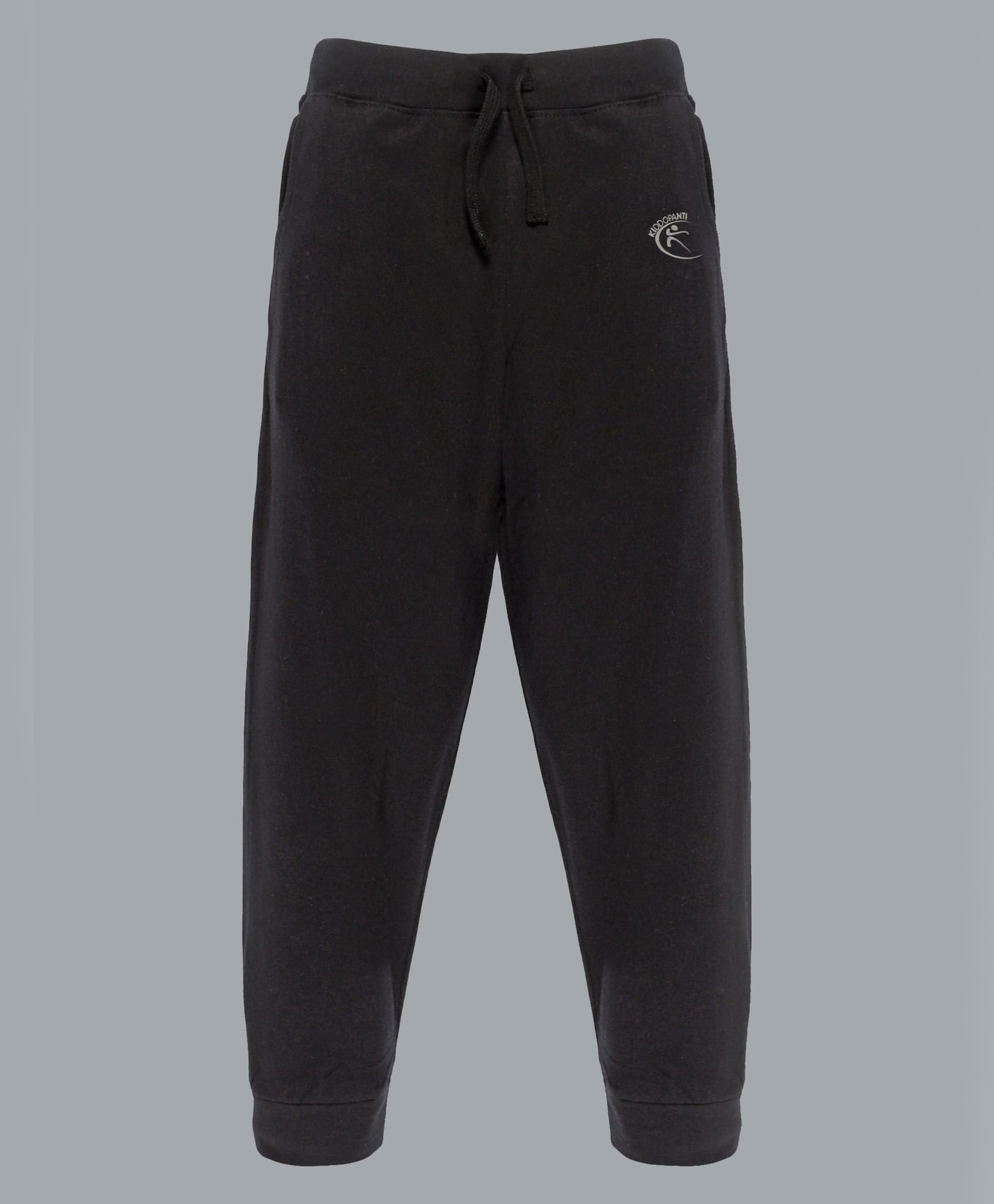 Kiddopanti Cotton Knit Ankle Length Solid Colour Lounge Pant - Black-image-15