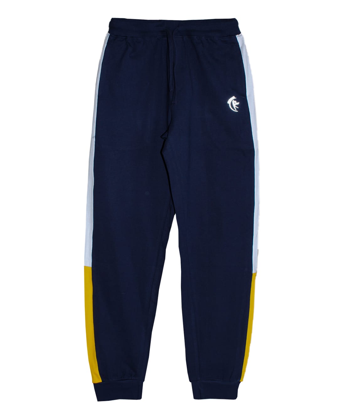Kiddopanti Cotton Knit Ankle Length Solid Cut & Sew Track Pant with Side Tape - Navy Blue-picture-12