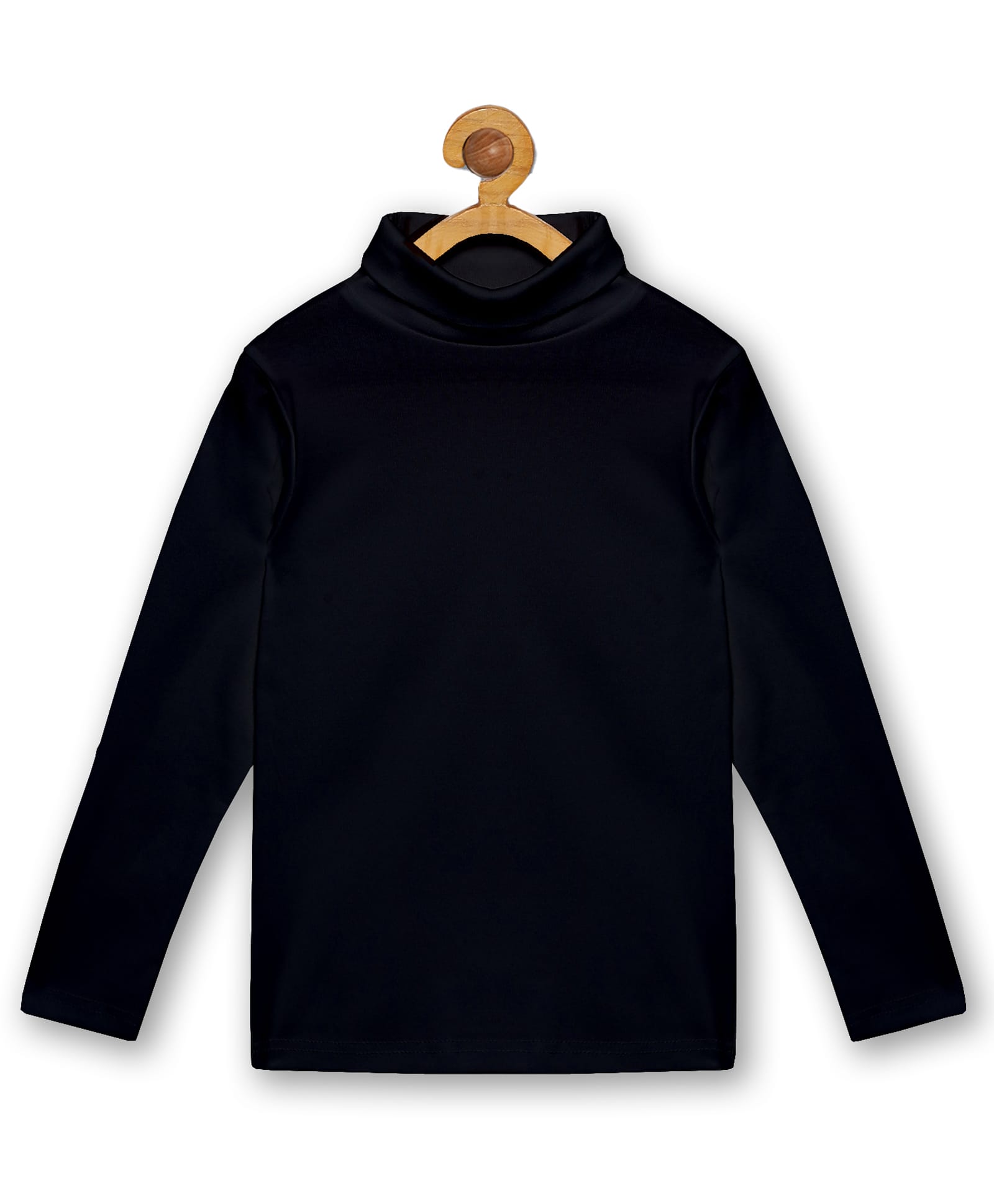 Kiddopanti Cotton Knit Full Sleeves Solid T-Shirt - Black-picture-27
