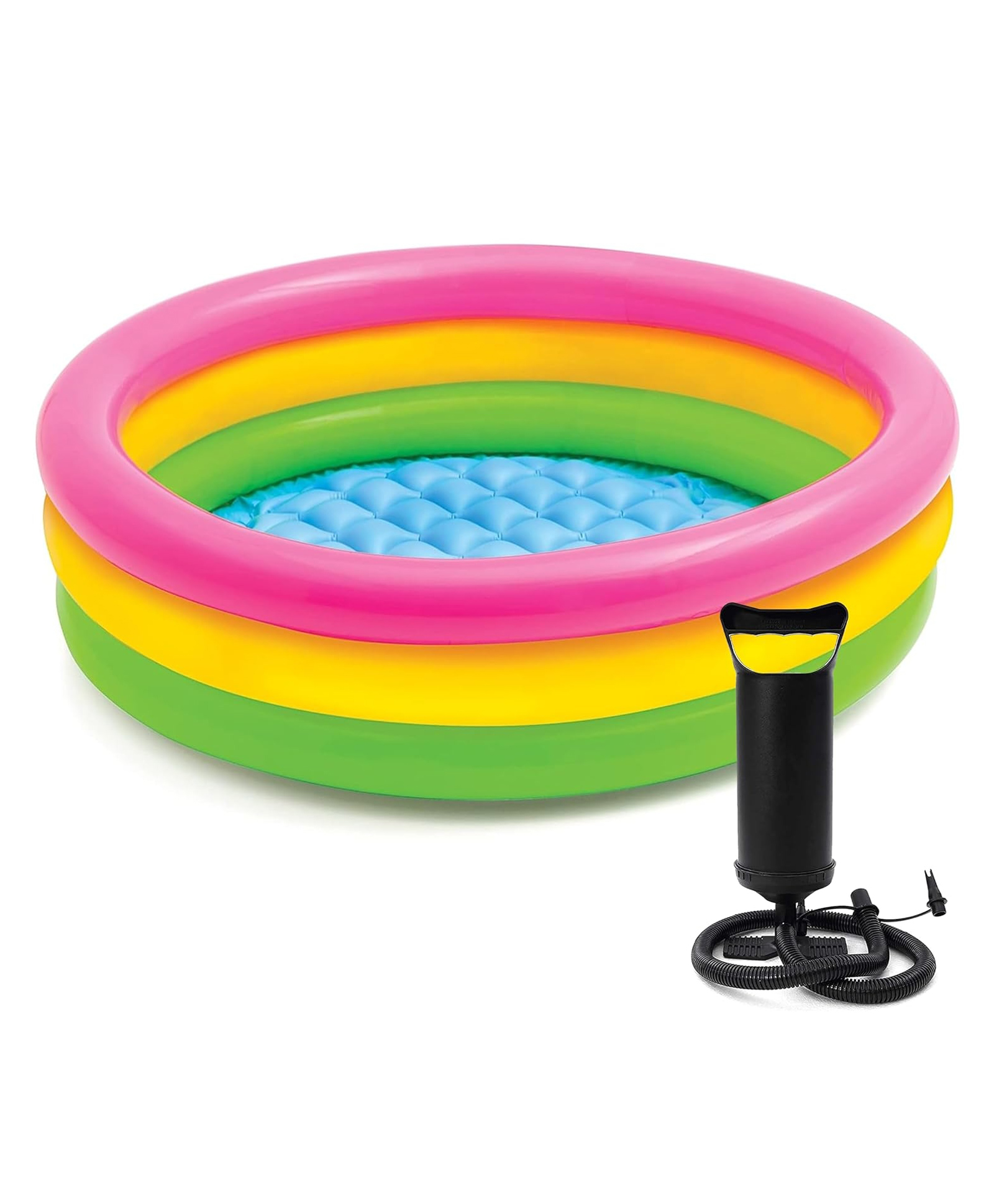 NHR Kids Inflatable Pool 3 feet | 3-Ring Multi-Color Toddler Splash Pool | Durable PVC Baby Bath Tub for Summer-image-16