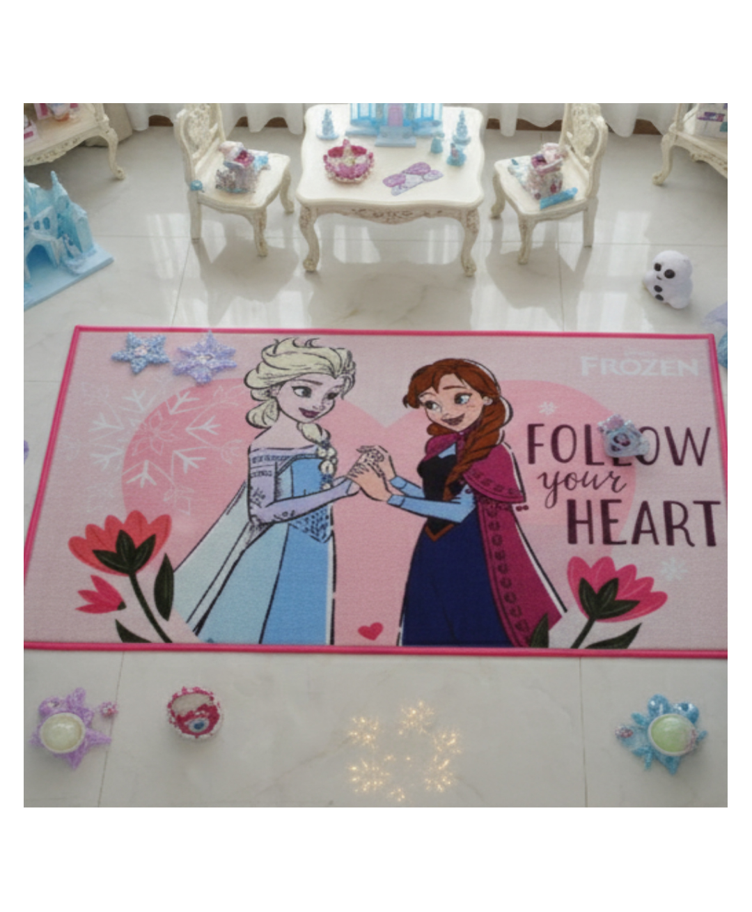 Athom Living Disney Frozen Sisters Kids Carpet, 3x5 ft | Anti-Skid Backing | Perfect for Kids Bedroom and Playroom-picture-25