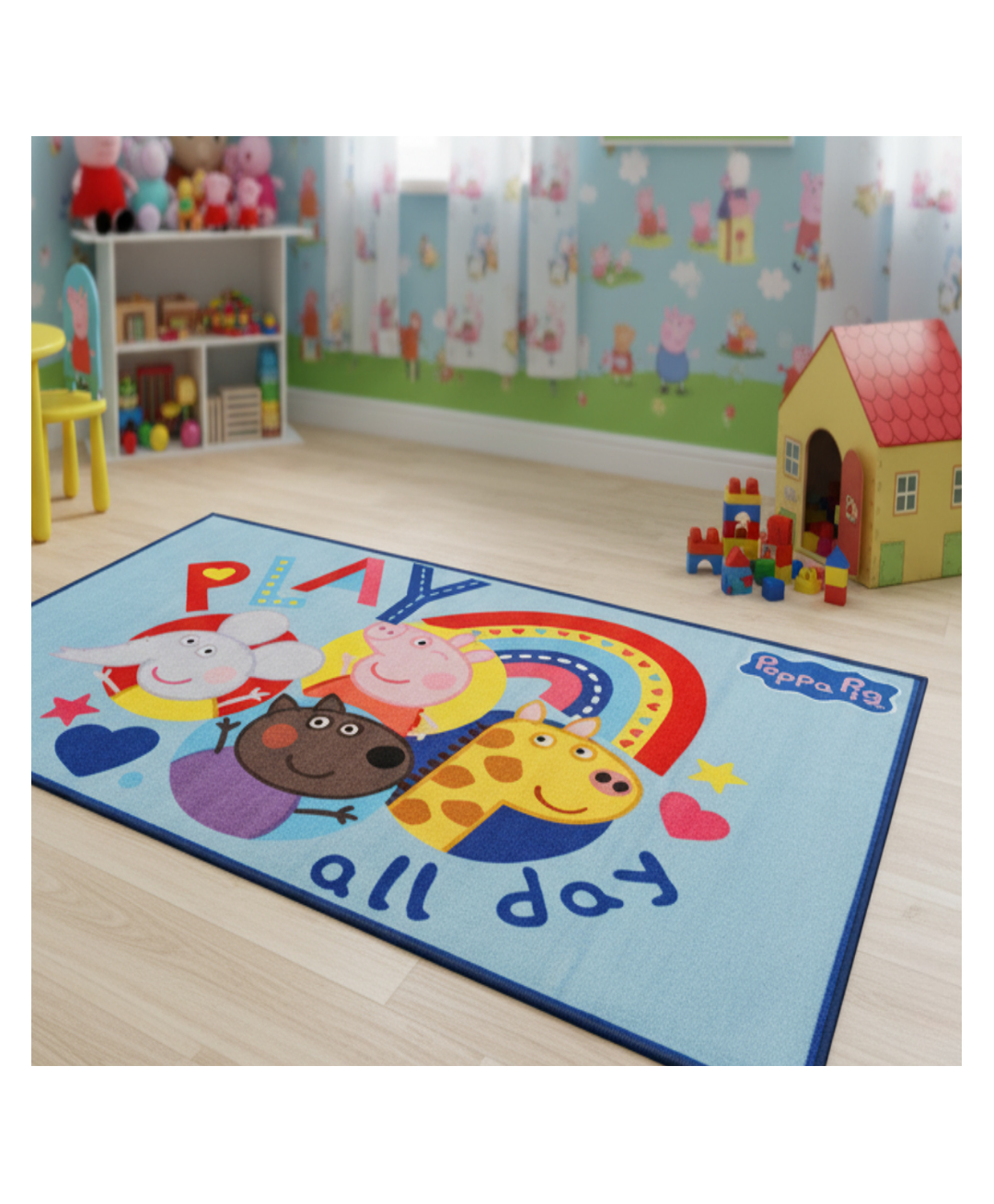 Athom Living Peppa Pig Kids Carpet, 3x5 ft | Anti-Skid Backing | Perfect for Kids Bedroom and Playroom-picture-27