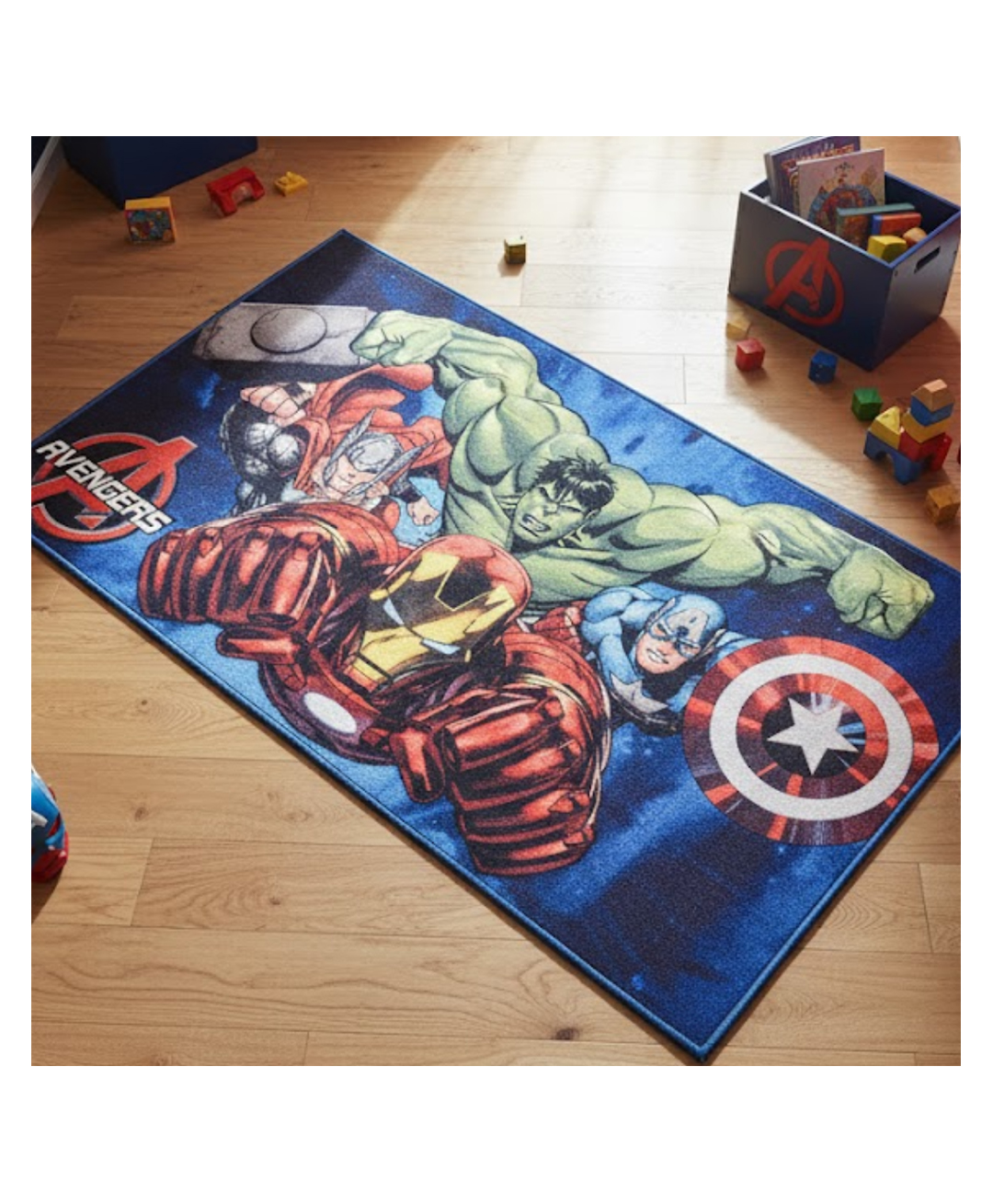 Athom Living Marvel Avengers Kids Carpet, 3x5 ft | Anti-Skid Backing | Perfect for Kids Bedroom and Playroom-picture-12