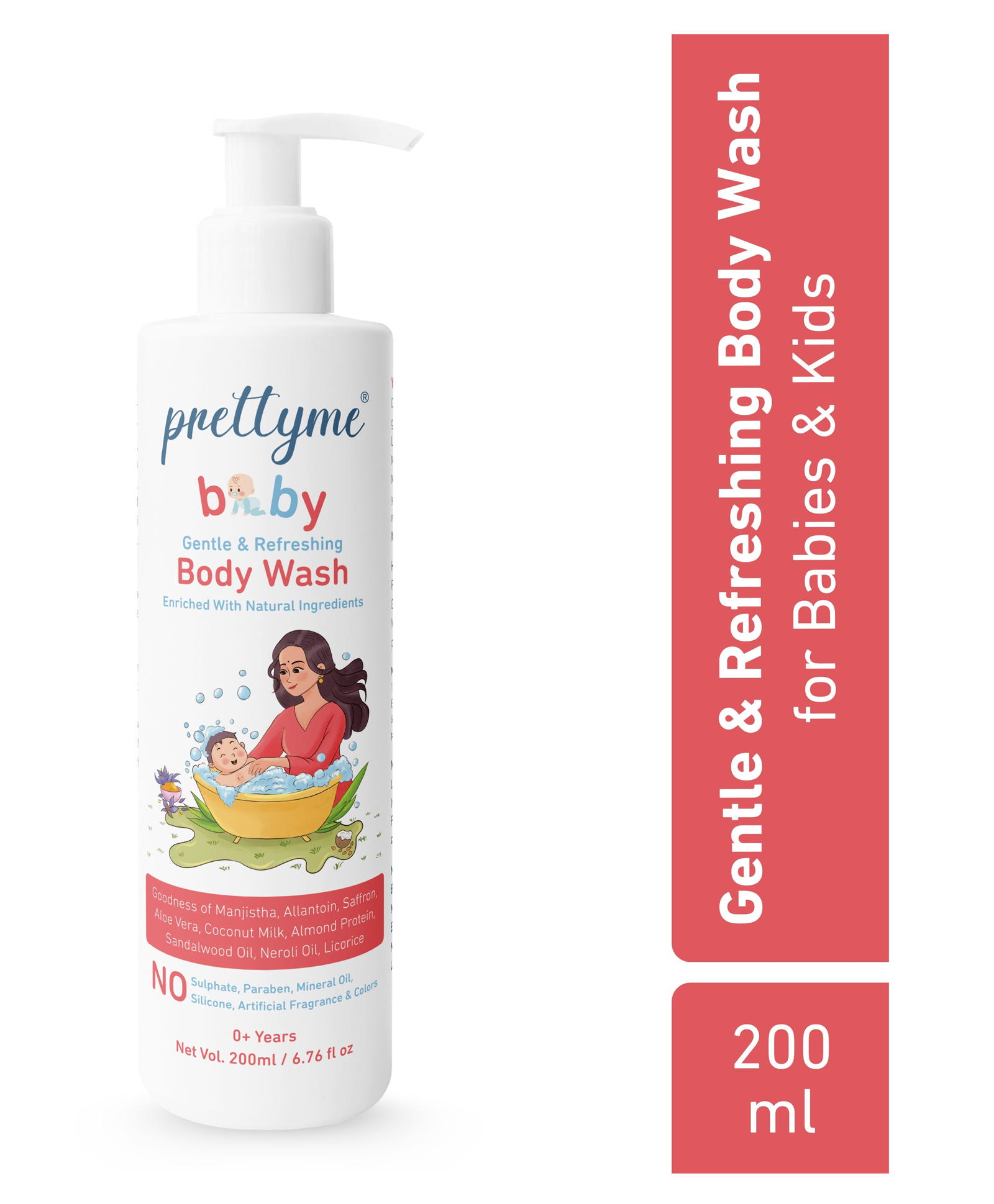 Prettyme Baby Head to Toe Tear Free Body Wash & Shampoo for Newborns & Kids | Prevents Dryness & Rashes - 200 ml-image-46